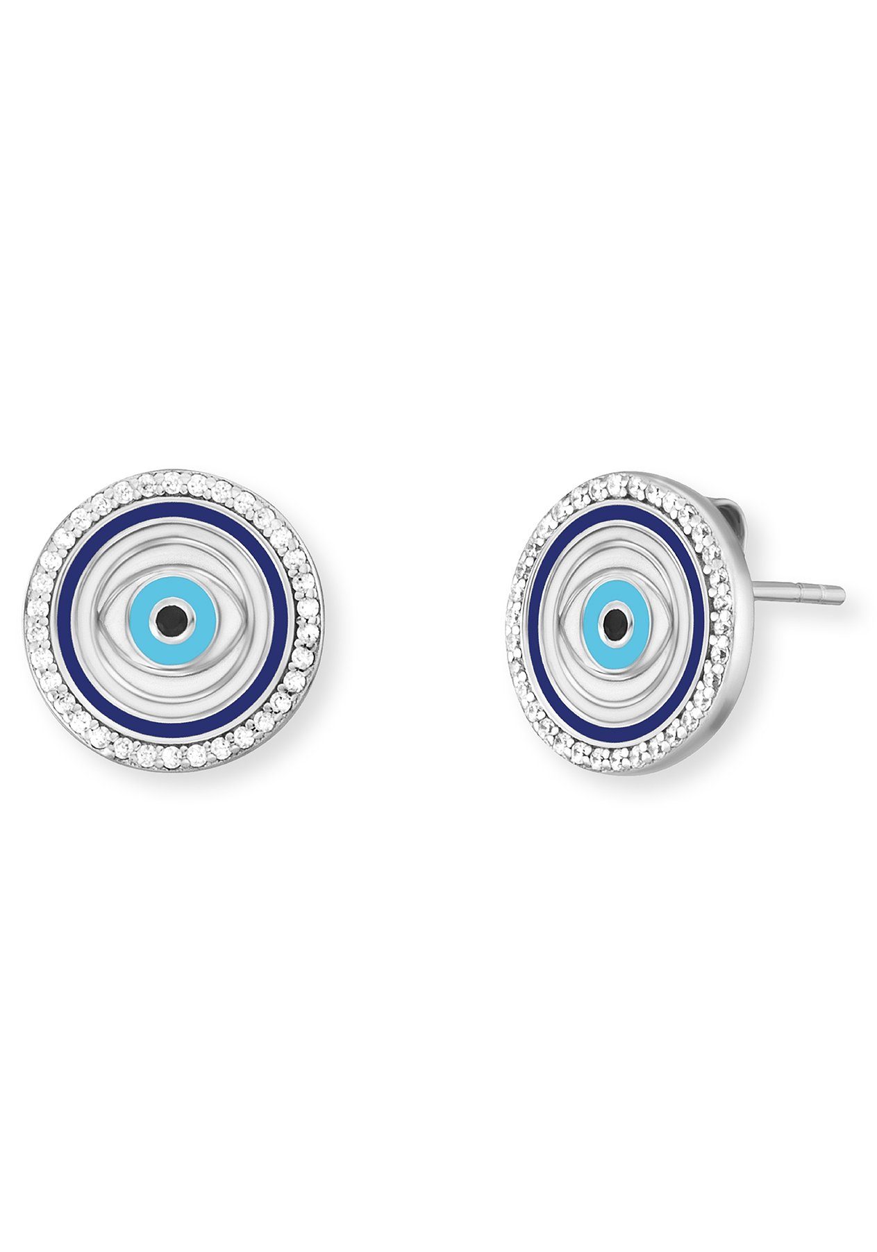 Engelsrufer Paar Ohrstecker LUCKY EYE, mit Emaille - mit Zirkonia (synth) günstig online kaufen