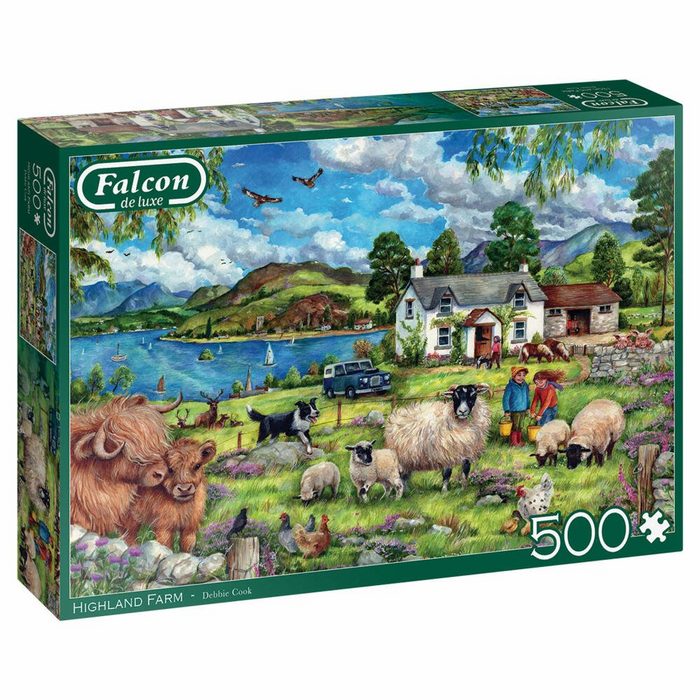 Jumbo Spiele Puzzle Falcon Highland Farm 500 Teile 500 Puzzleteile