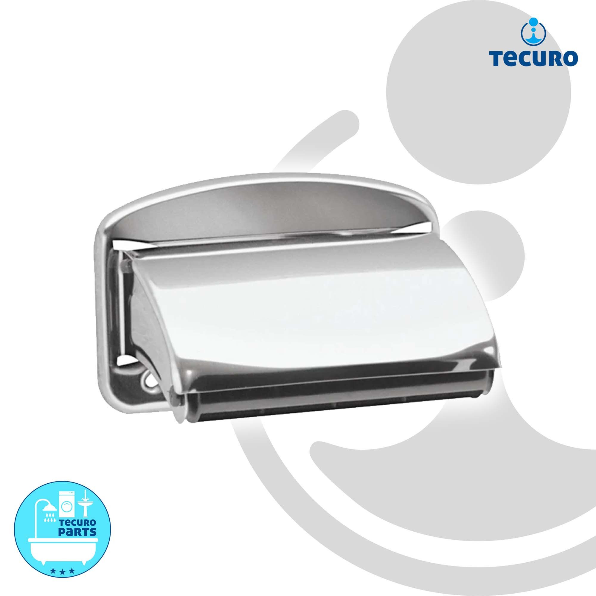 tecuro Toilettenpapierhalter Papierrollenhalter Edelstahl poliert mit Decke günstig online kaufen