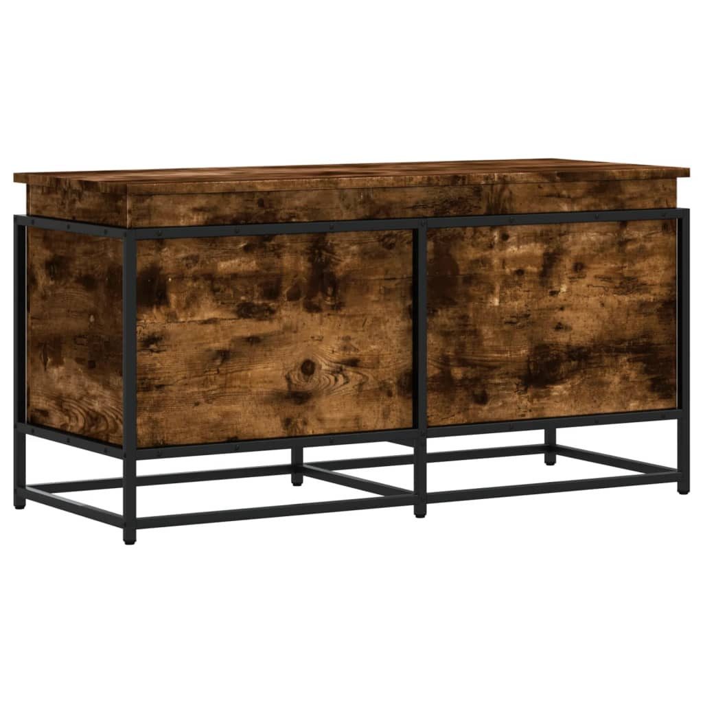 vidaXL Auflagenbox 100 x 40 x 515 cm Truhe Aufbewahrungsbox mit Deckel Räuchereiche 100x4