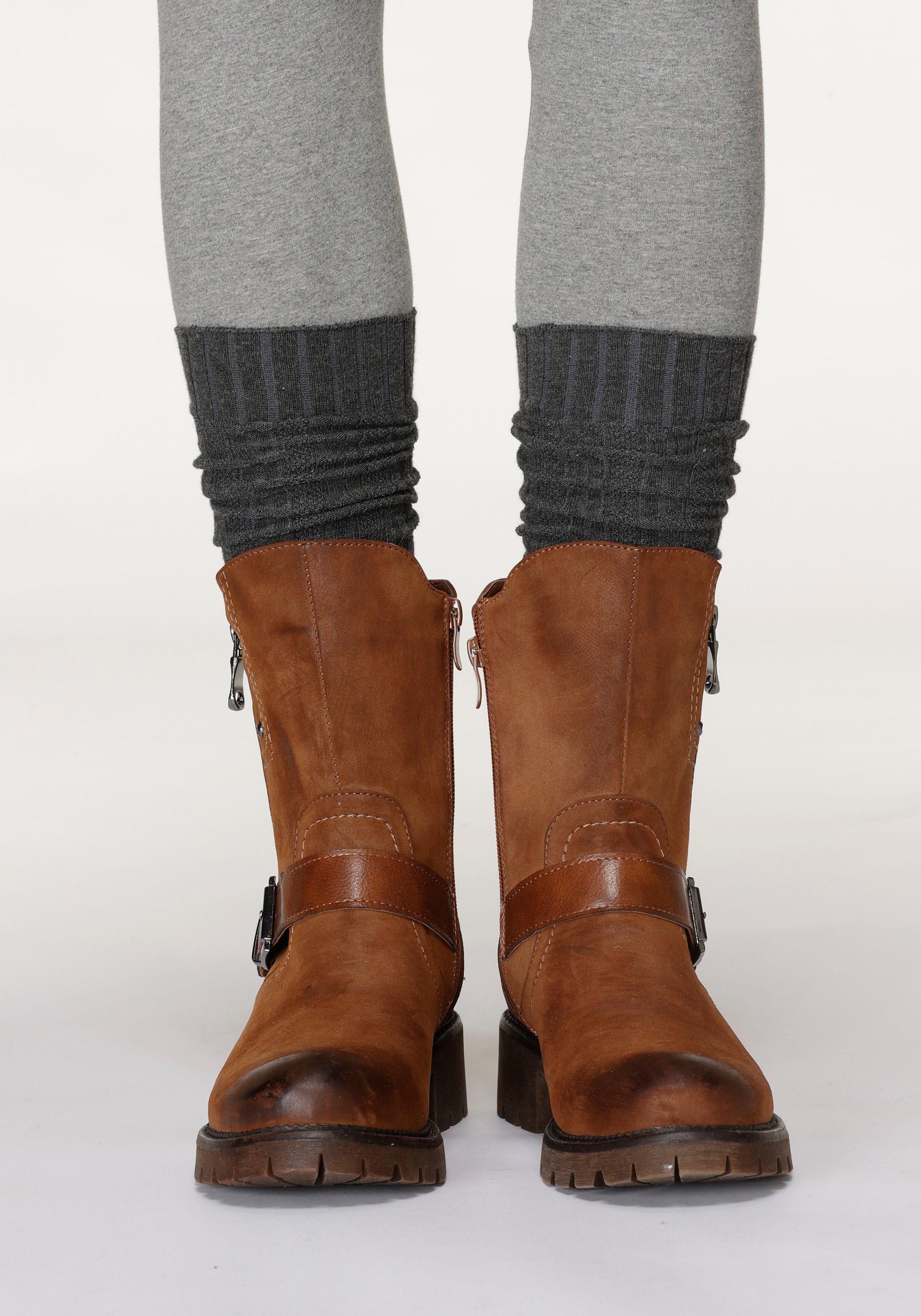 Lavana Stulpensocken Damen Winter Beinwärmer, Boot Abdeckung (Packung, 3-Paar) für Stiefel und Boots