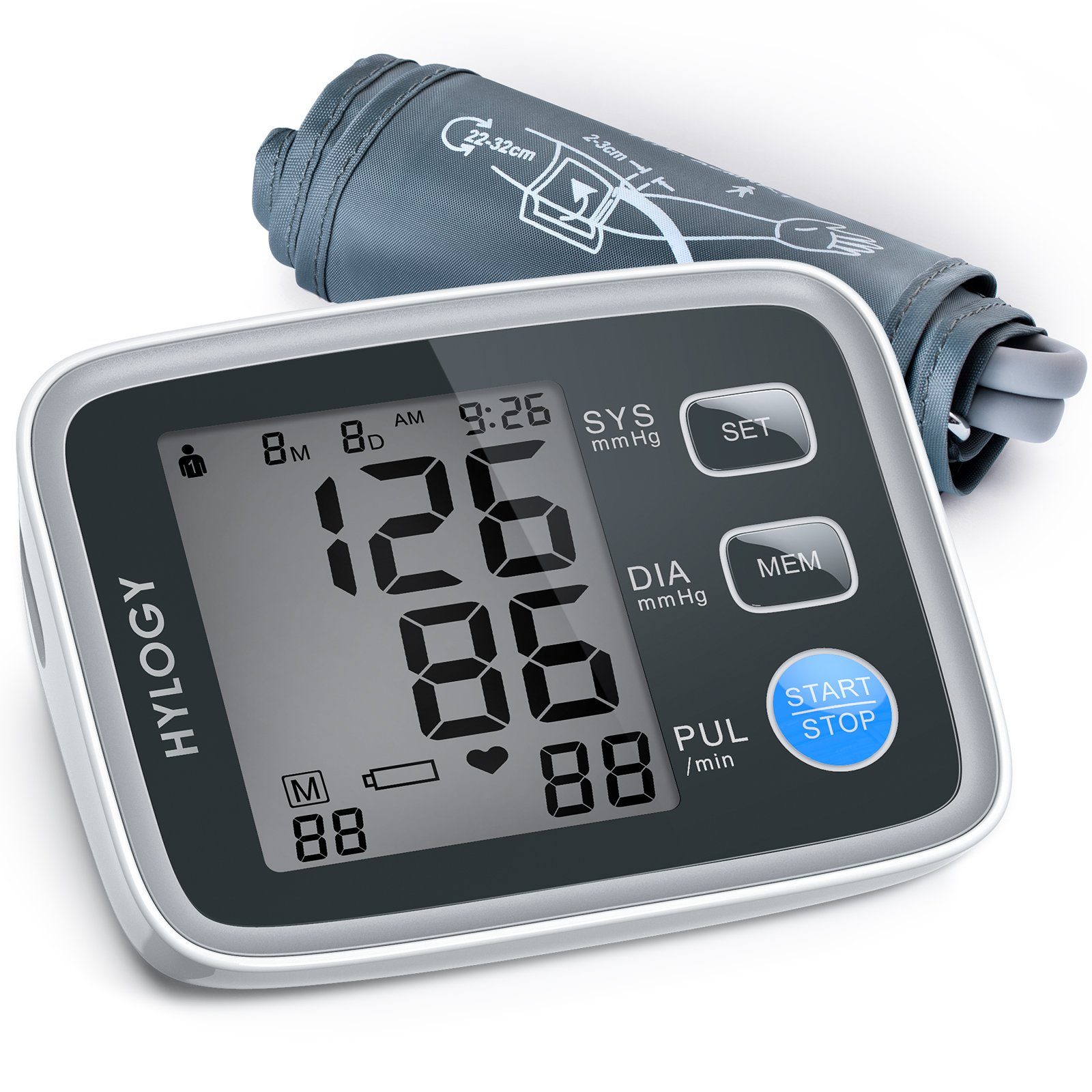 HYLOGY Oberarm-Blutdruckmessgerät MD-H8, Anzeige der Werte auf gut lesbarem  Display online kaufen | OTTO