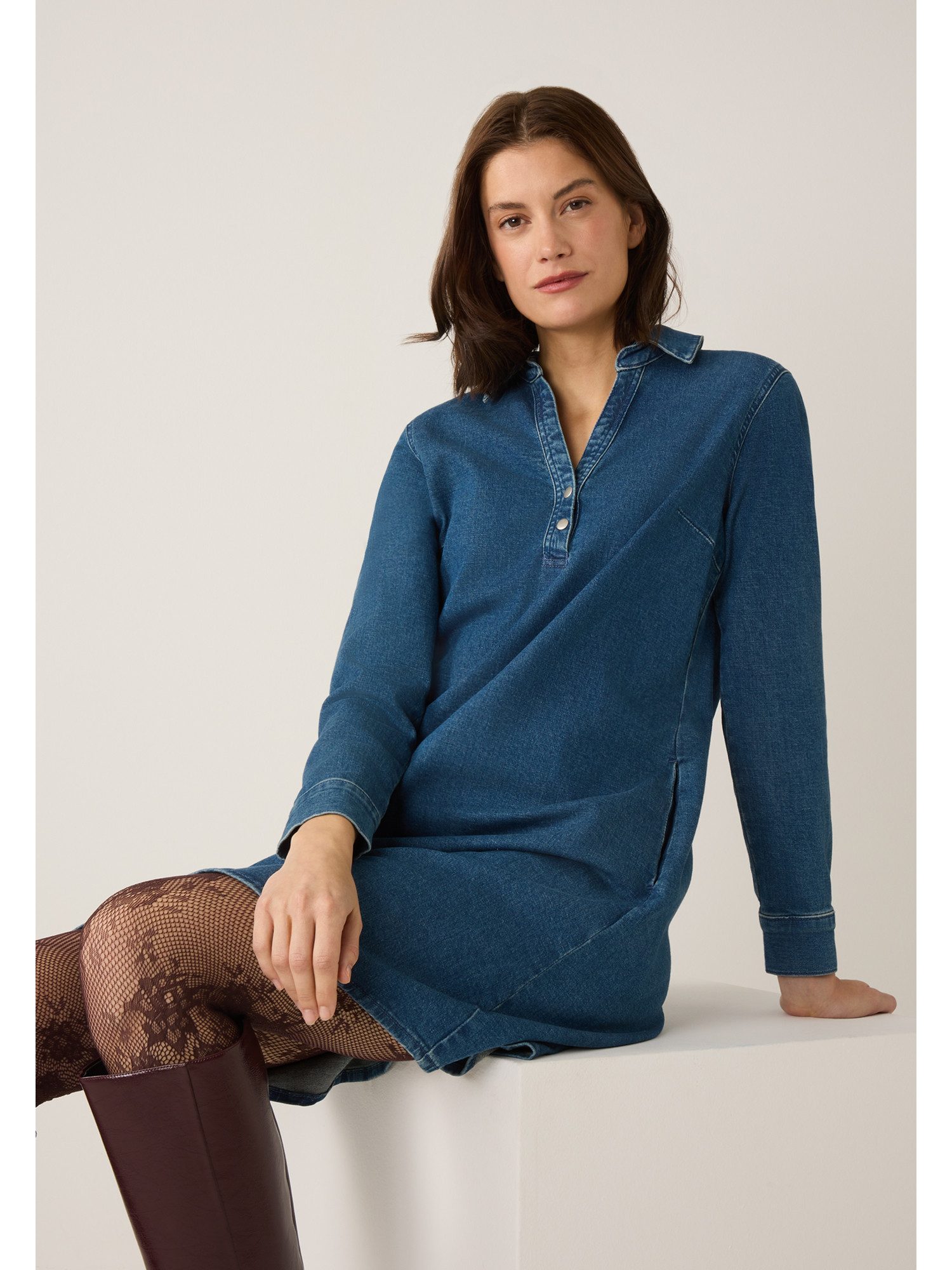 MORE&MORE Jeanskleid sportives, cooles Jeanskleid günstig online kaufen