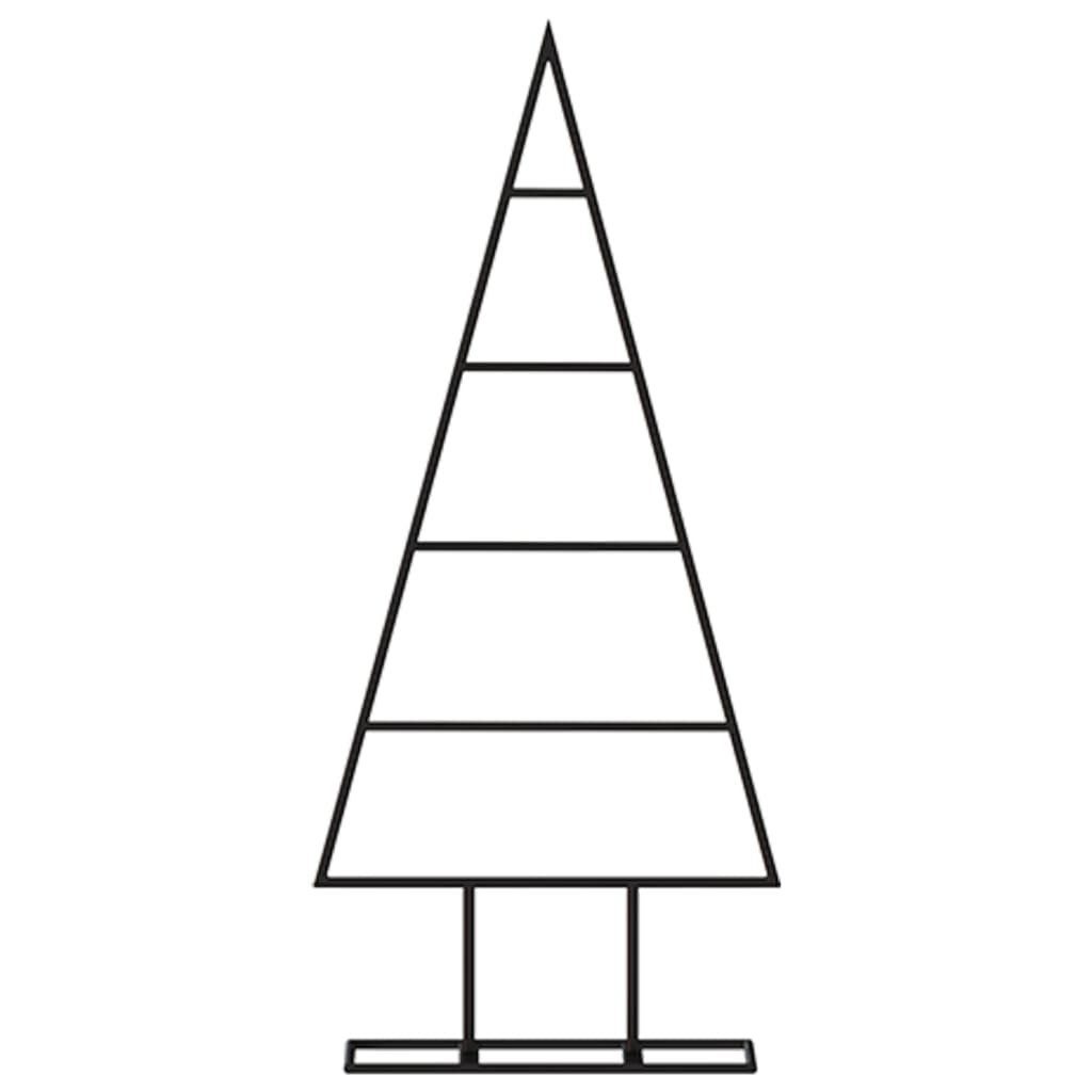 vidaXL Künstlicher Weihnachtsbaum Metall-Weihnachtsbaum Deko Schwarz 60 cm