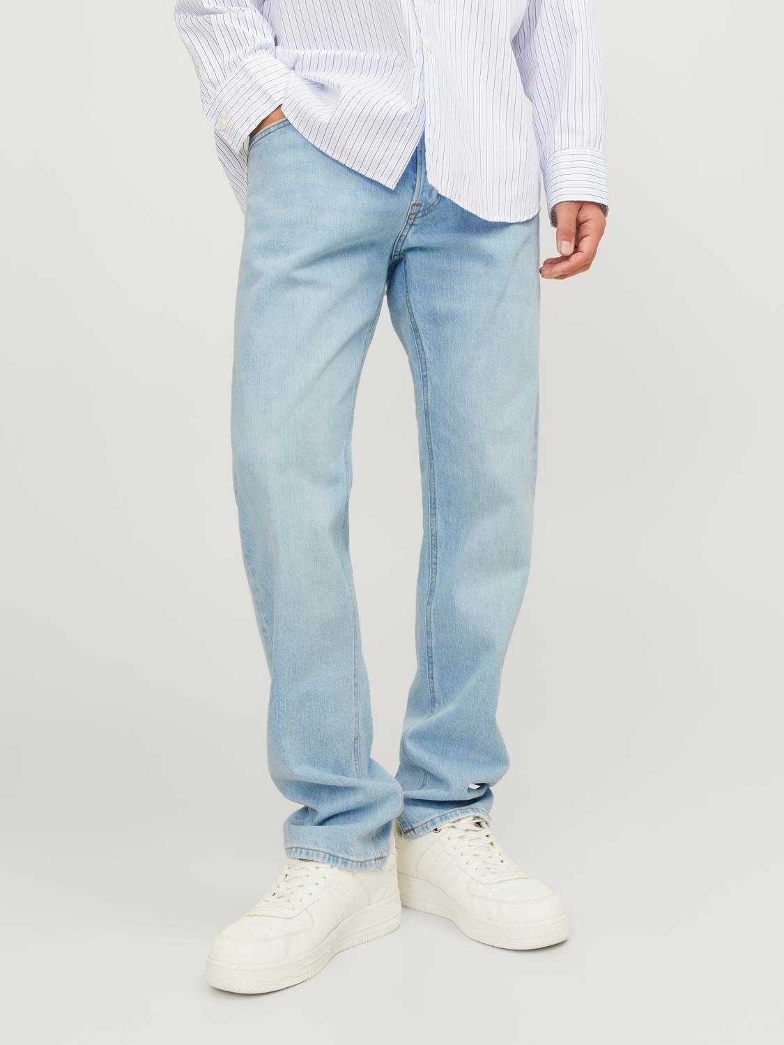 Jack & Jones Tapered-fit-Jeans JJIMIKE aus elastischem Material und Used-Waschung Denim/Jeans, modisch, bequem, Baumwollmischung. Reduzierter Preis € 39,99. Unverbindliche Preisempfehlung € 59,99