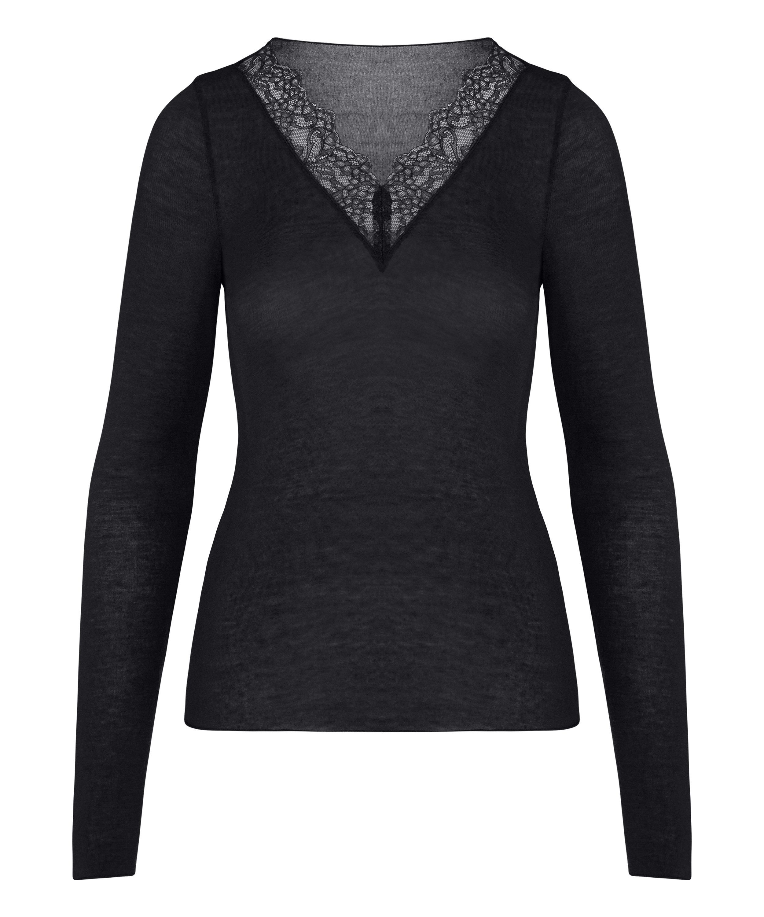 Hunkemöller Pyjama super soft Lace V-Neck shirt with Cashmere – Bild 5 von 5