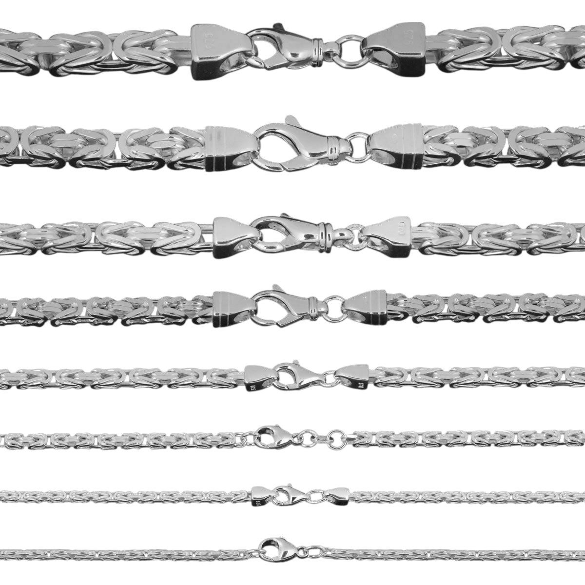 HOPLO Silberarmband Silberkette Königskette Länge 19cm - Breite 3,5 mm - 92 günstig online kaufen