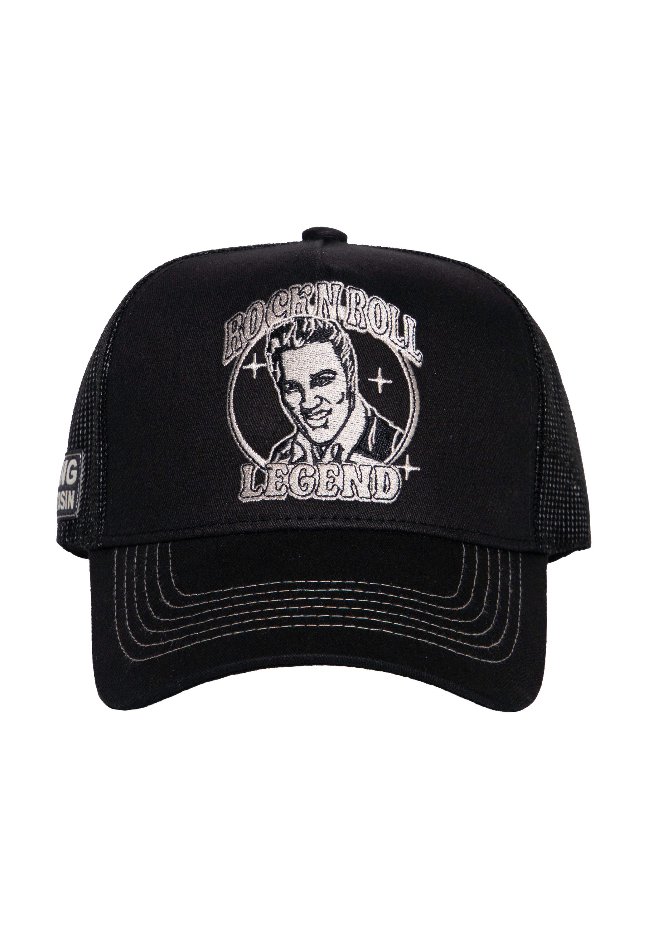 KingKerosin Trucker Cap Rock'n'Roll Legend (1-St) mit Portrait-Stickerei