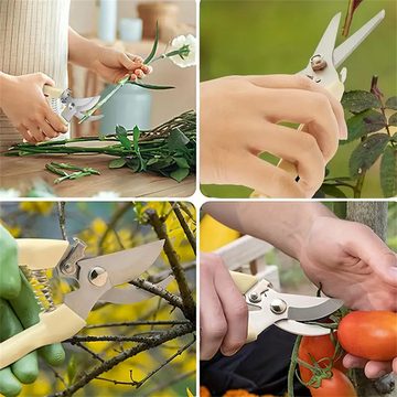 RefinedFlare Baumschere,2 Stück Garten-Handschere-Set Mit Scharfen Klingen, Zum Schneiden Von Blumen, Beschneiden Von Pflanzen