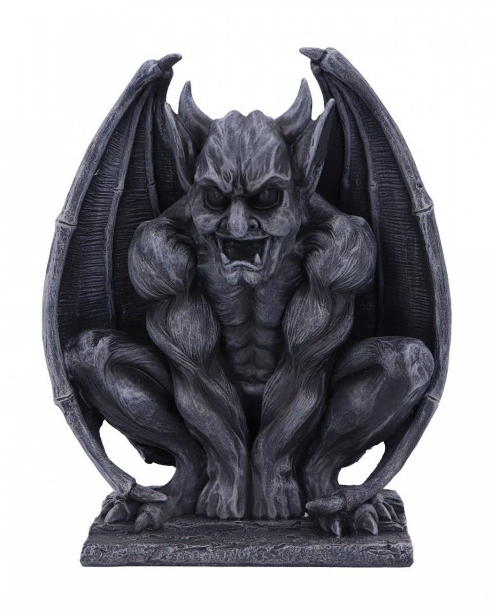 Horror-Shop Dekofigur Adalward Schwarer Gargoyle als Fabelwesen Figur 26