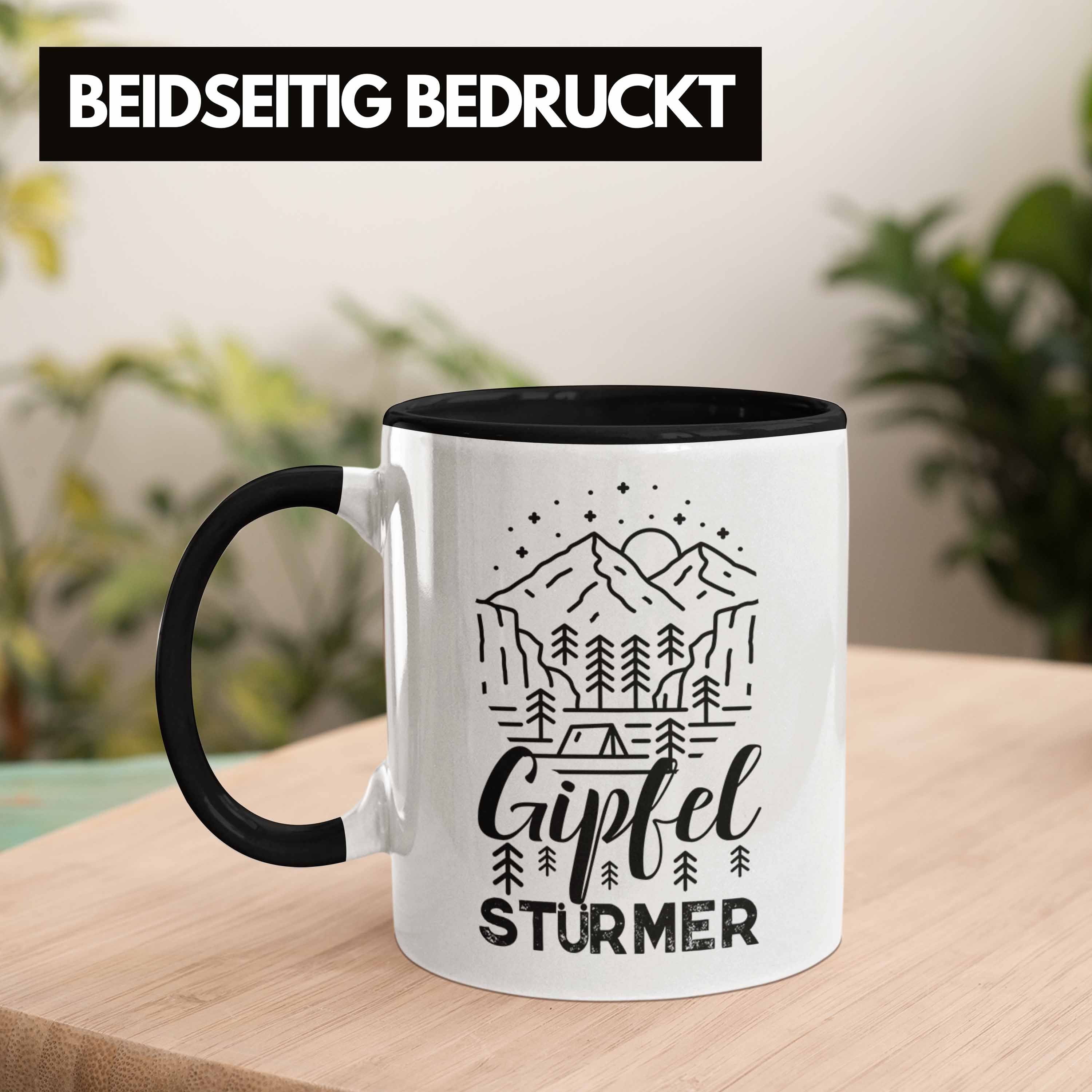 Wanderer Gipfel Geschenkidee - Stürmer Trendation Schwarz Wandern Trendation Berge Tasse Geschenk Tasse