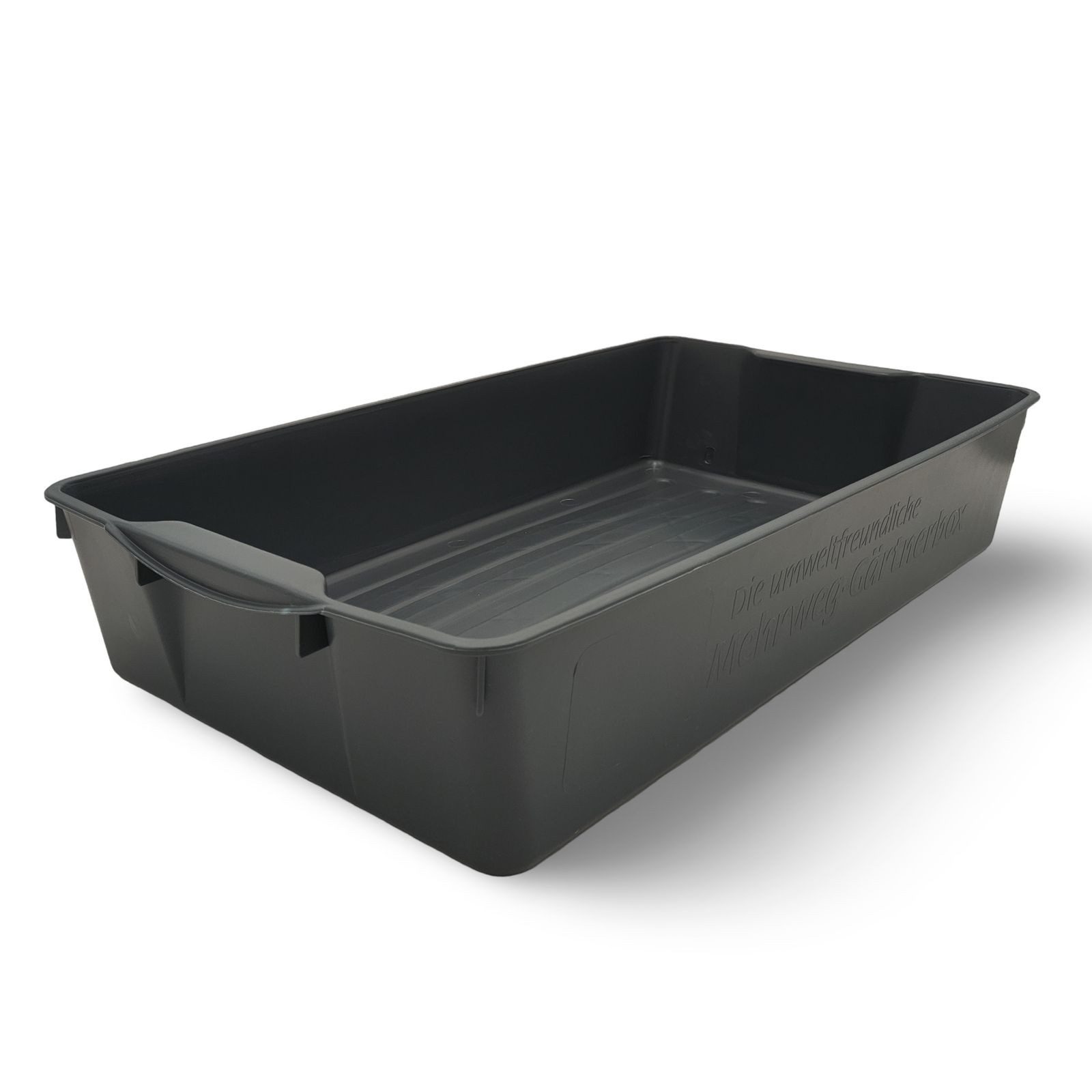 BURI Pflanzschale Wanne Kunststoff grau Pflanzwanne Kotwanne Kunststoffwanne 58x32 cm