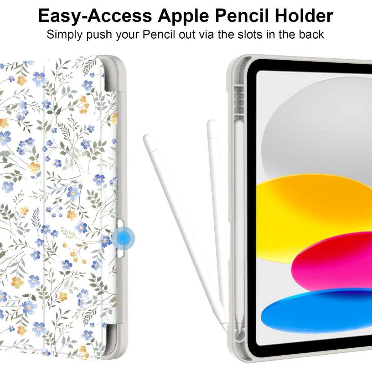TECH PROTECT Tablettasche für iPad 10,9" (10. Gen. 2022) / 11" (11. Gen. 2025) (Einzelprodukt, Einzelhülle), Silikonhülle mit Apple Pen Fach und Standfunktion