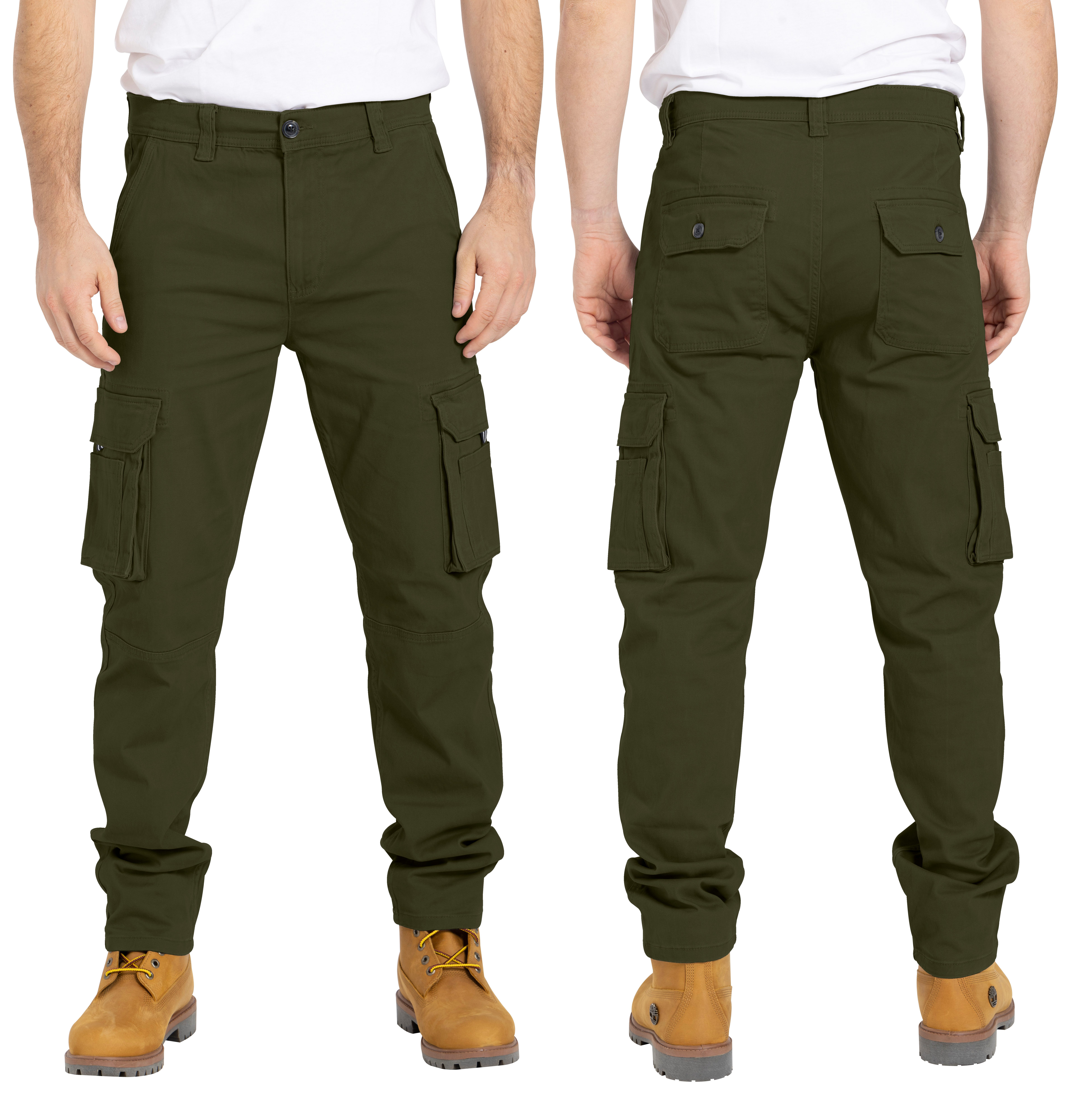 BlauerHafen Cargohose Herren Cargo Hose Arbeitshose Schwerlast Tactical mit 12 Taschen Chino