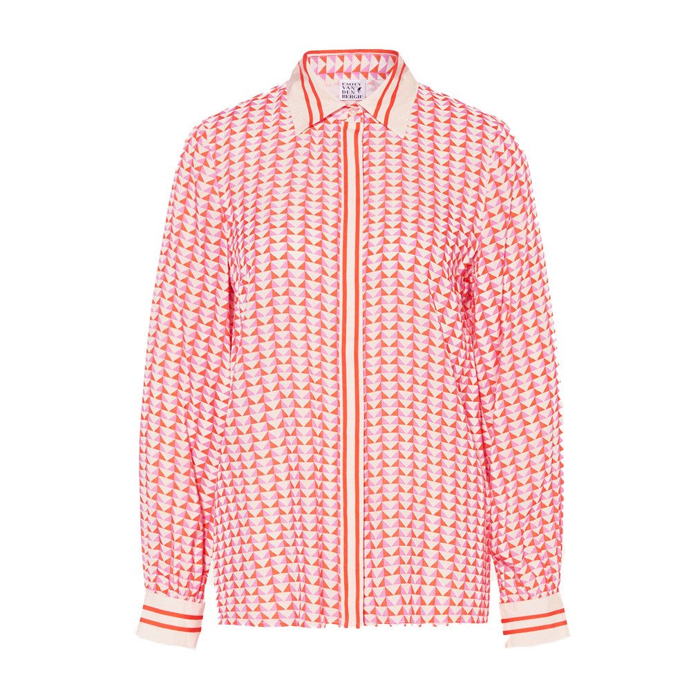 Emily Van Den Bergh Hemdbluse red pink geometric