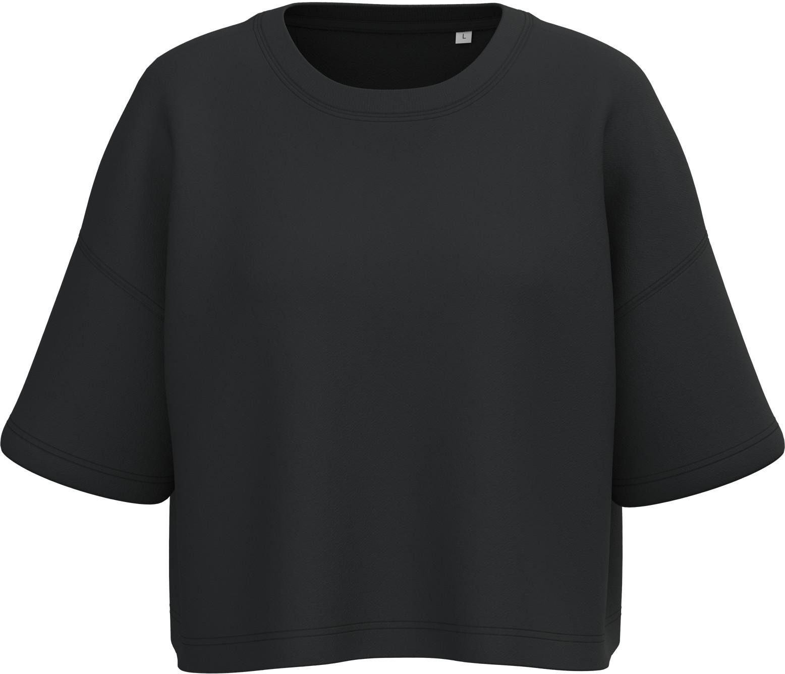 Proact Trainingsshirt Damen Cropped-Sweatshirt mit kurzen Ärmeln und Rundhals