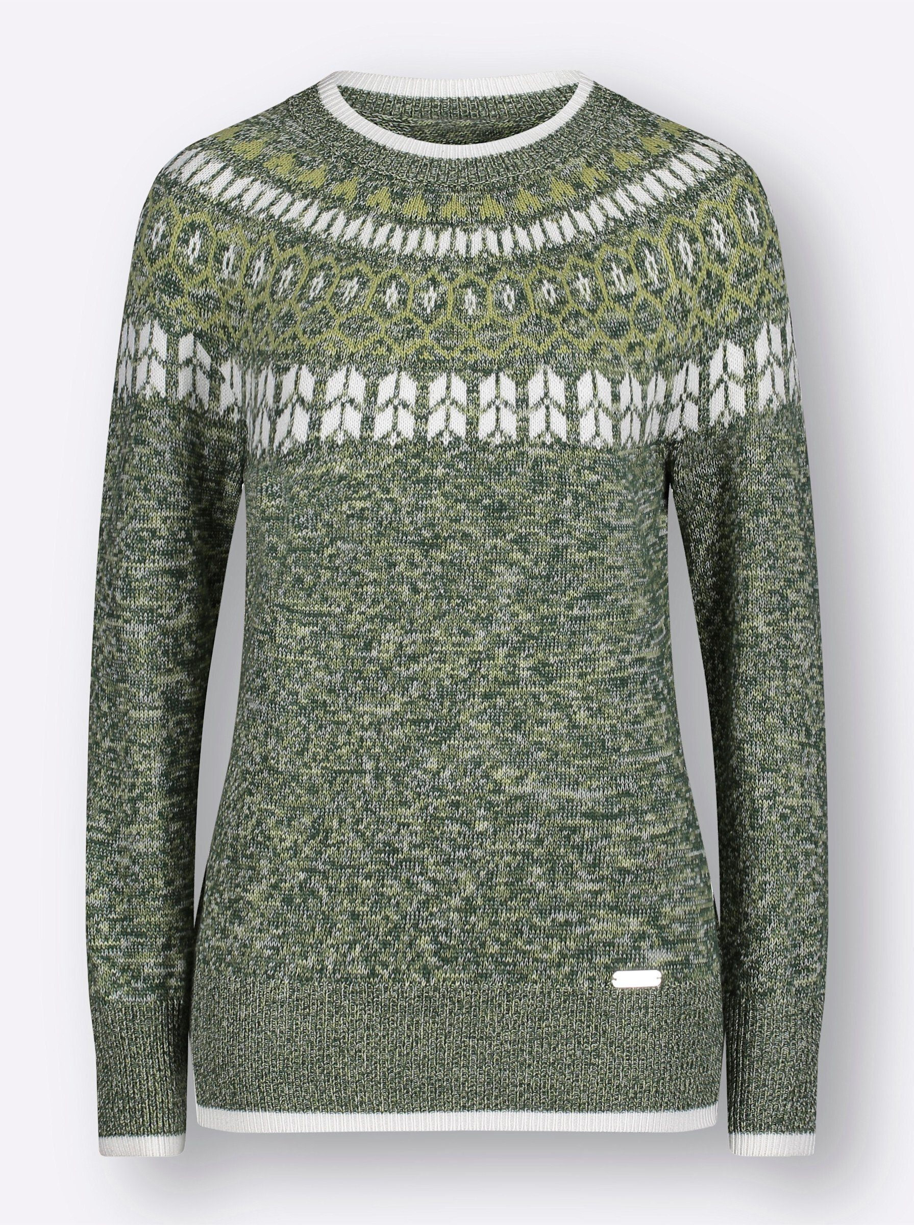 Strickpullover Pullover Langarm Intarsien, Jersey