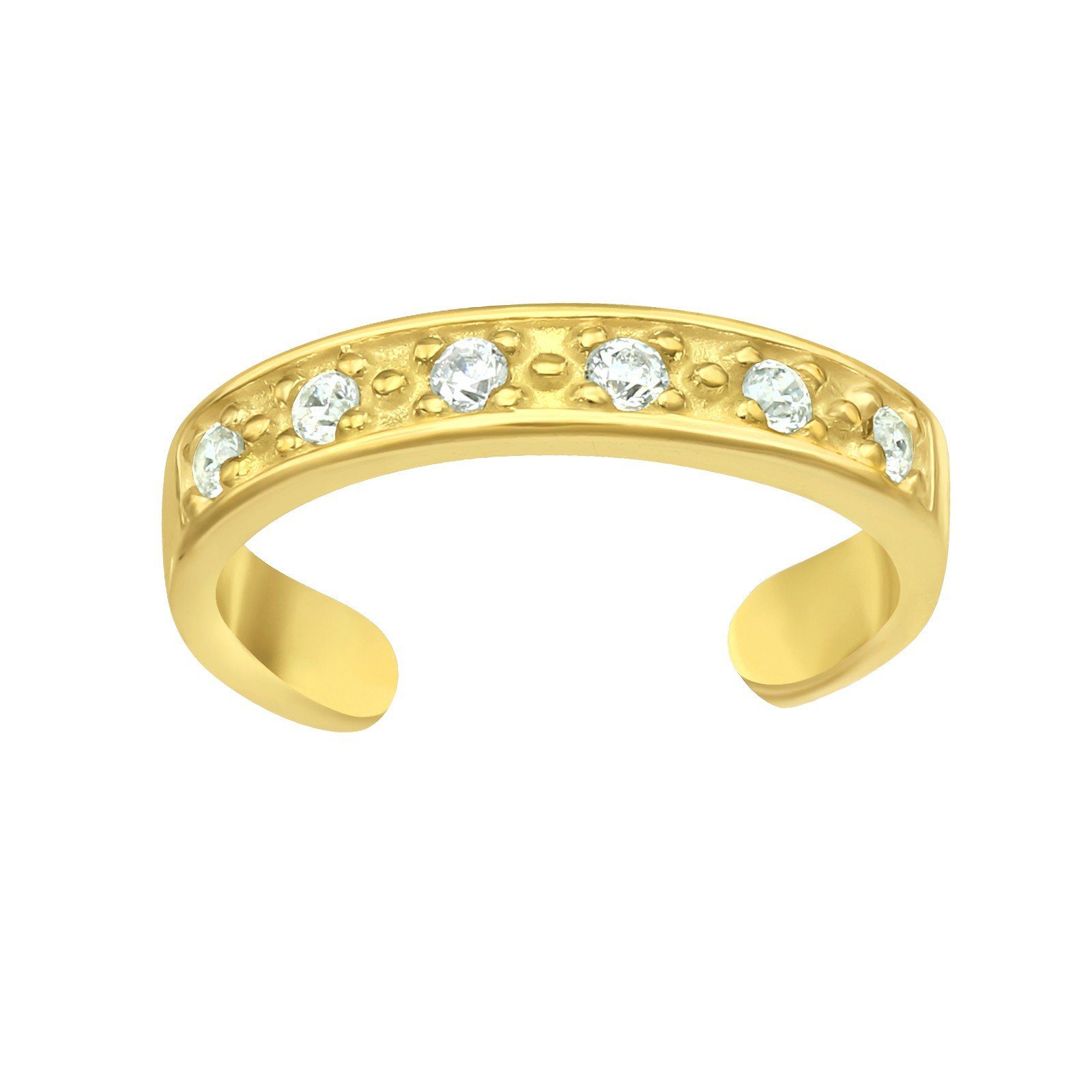 ALEXANDER YORK Ohrklemme EAR CUFF I Band Zirkonia in Gold, 925 Sterling Silber