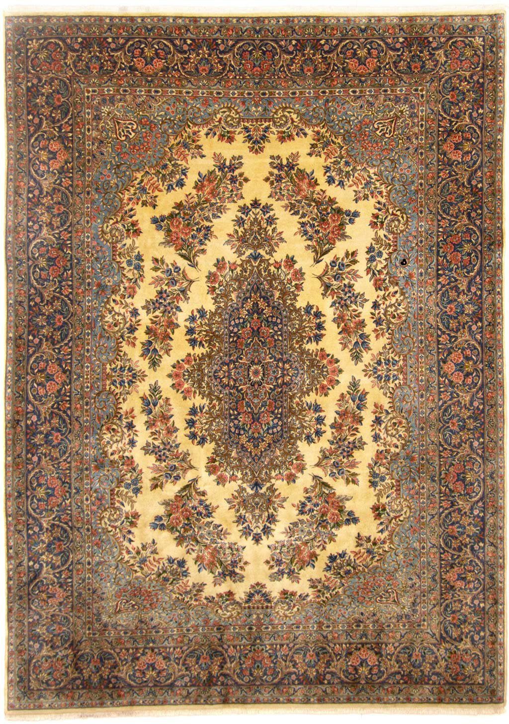 Wollteppich Rafsanjan Medaillon Giallo 336 x 248 cm, morgenland, rechteckig, Höhe: 10 mm, Unikat mit Zertifikat
