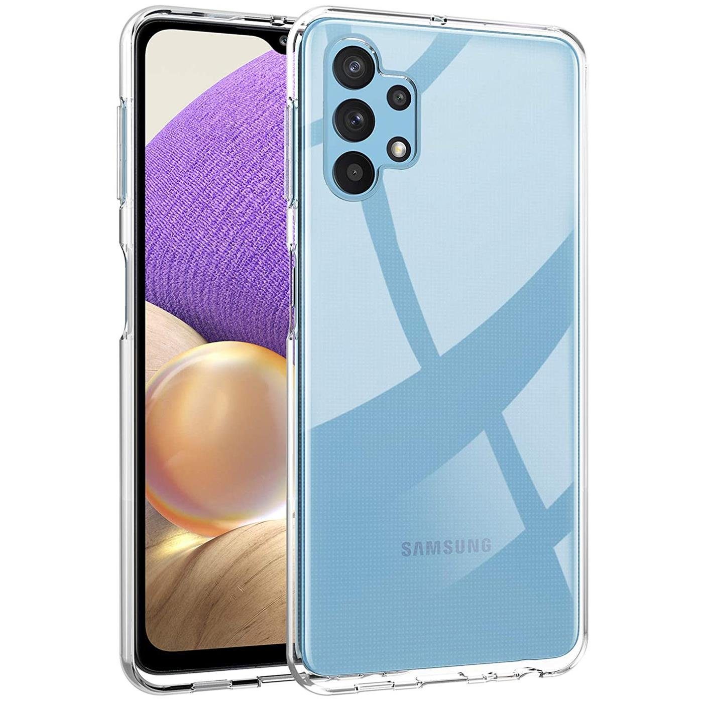CoolGadget Handyhülle Silikon Handy Hülle Slim für Samsung Galaxy A32 5G 6,5 Zoll, dünne TPU Schutzhülle Case in transparent / durchsichtig