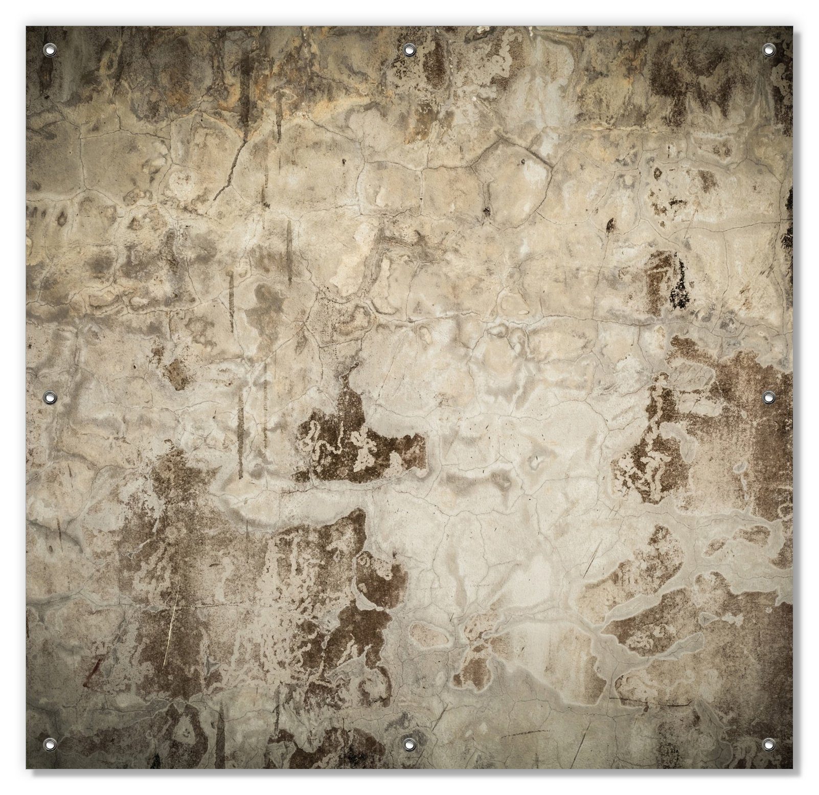 Sonnenschutz Alte schmutzige Wand blickdicht, mit und Saugnäpfen, Beton wiederablösbar mit aus Farbe, wiederverwendbar abblätternder Wallario