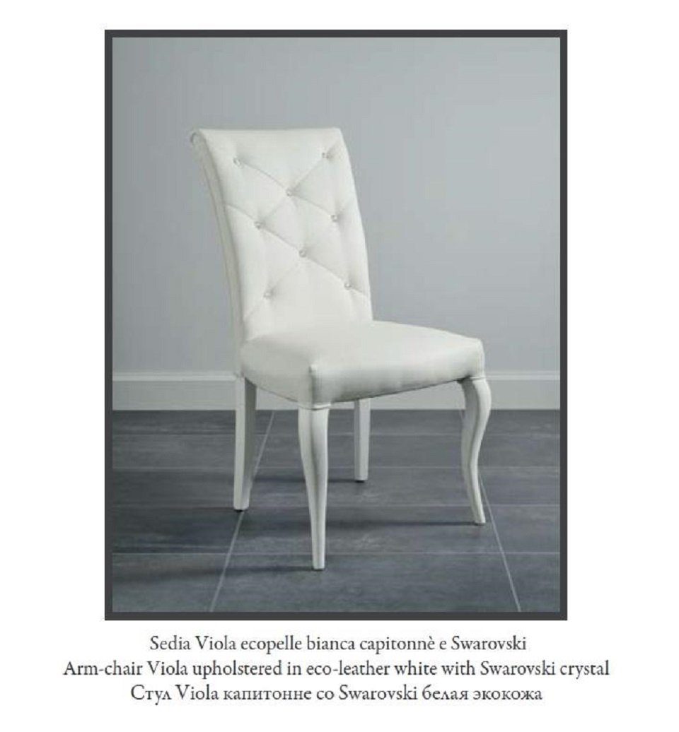 Holz Stuhl Weiß Style Esszimmerstuhl Stuhl Design JVmoebel Esszimmer Klassische