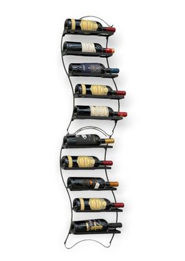 DanDiBo Weinregal 2er Set Weinregal Metall Schwarz Wand erweiterbar für 10 Flaschen Lento Flaschenregal 96270 Flaschenständer Weinflaschenhalter Flaschenhalter, für 0,7 L, 0,75 L und 1 L Flaschen