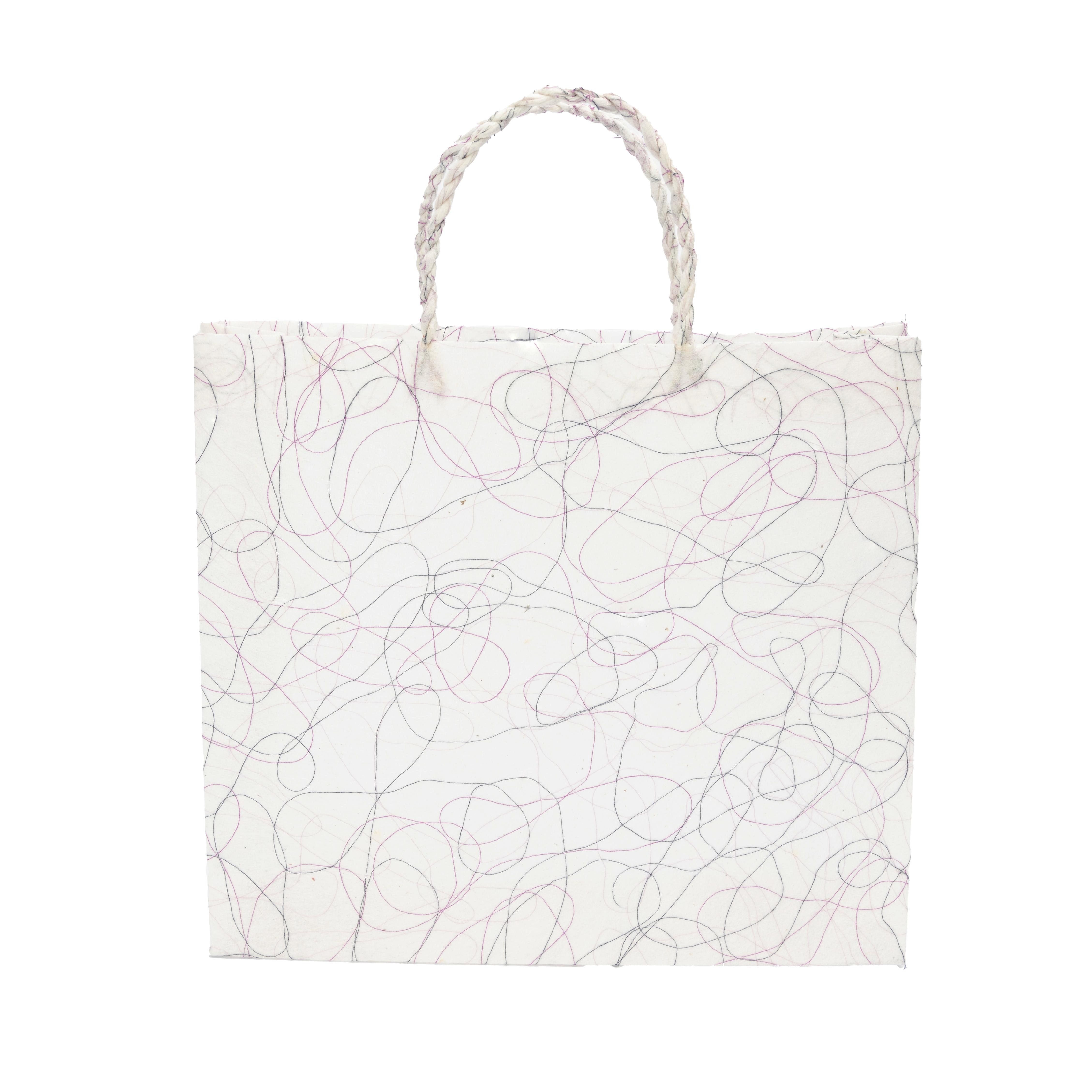 Geschenk-Tragetasche Geschenktasche "Fadenspiel", Handmade