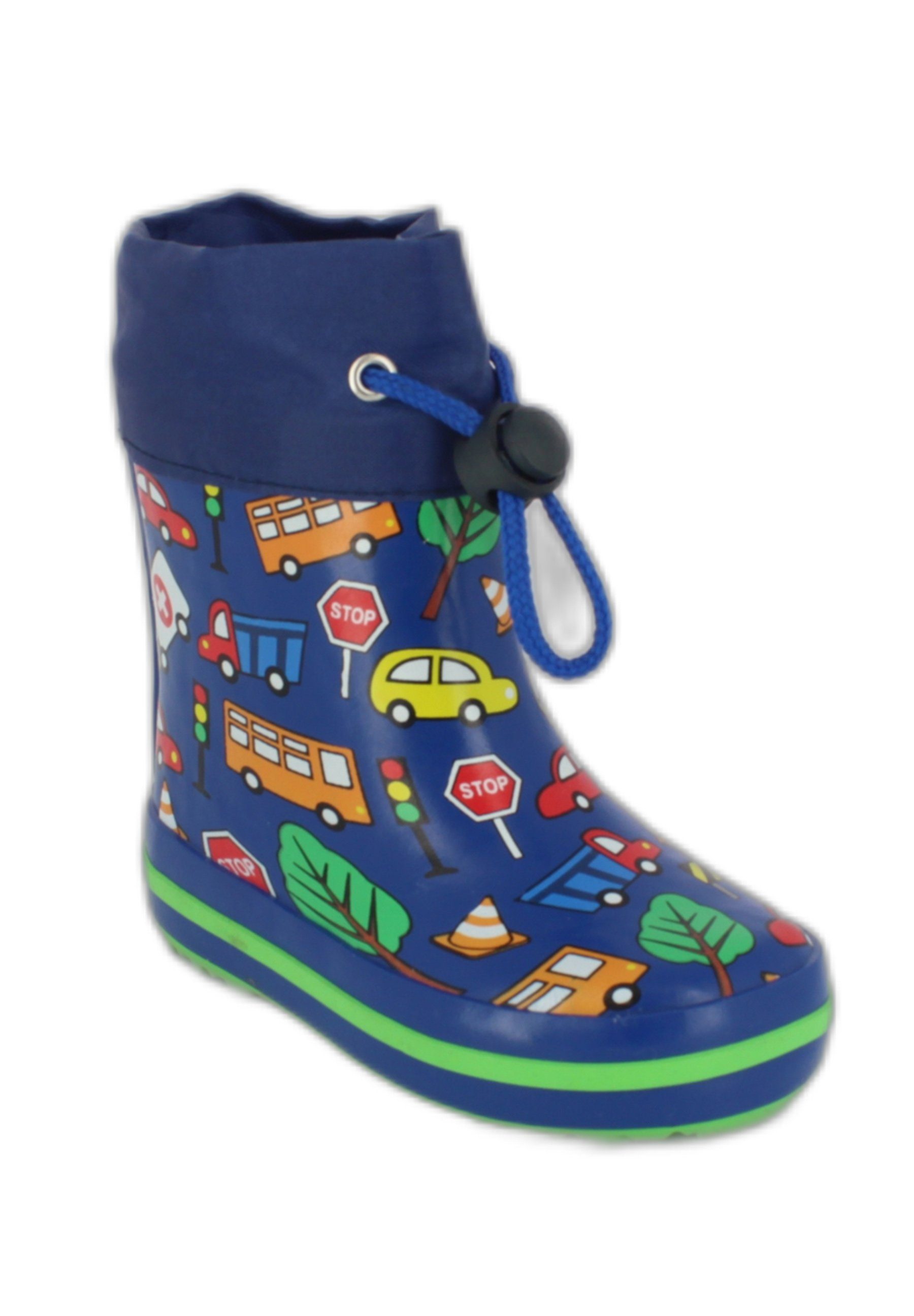 Beck Kleinkinder Gummistiefel Traffic mit Warmfutter Gummistiefel (für Jungs, für warme Füße bei Nässe und Kälte) wasserdicht, aus Naturkautschuk, leichte flexible Sohle