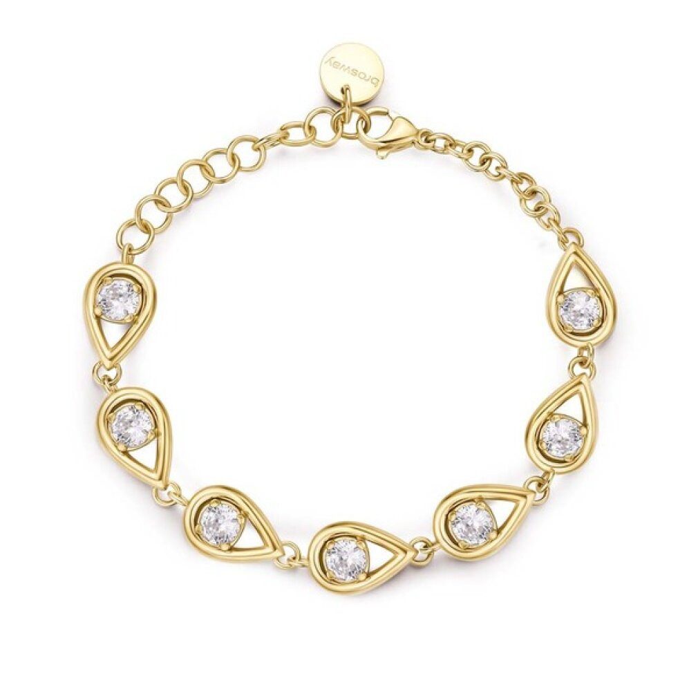 Brosway Armband Vergoldetes Armband mit Zirkoniasteinen Ribbon BBN38