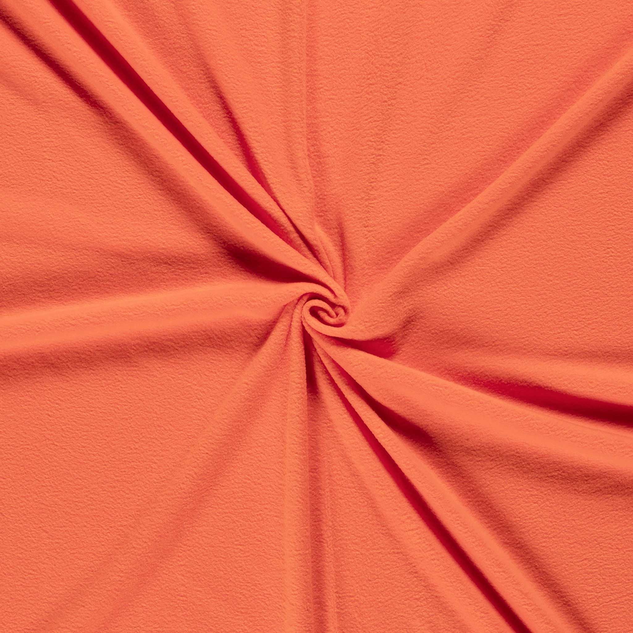 maDDma Stoff Fleecestoff Vliesstoff Fleece Stoff Zuschnitt ab 0,5m Meterware, orange