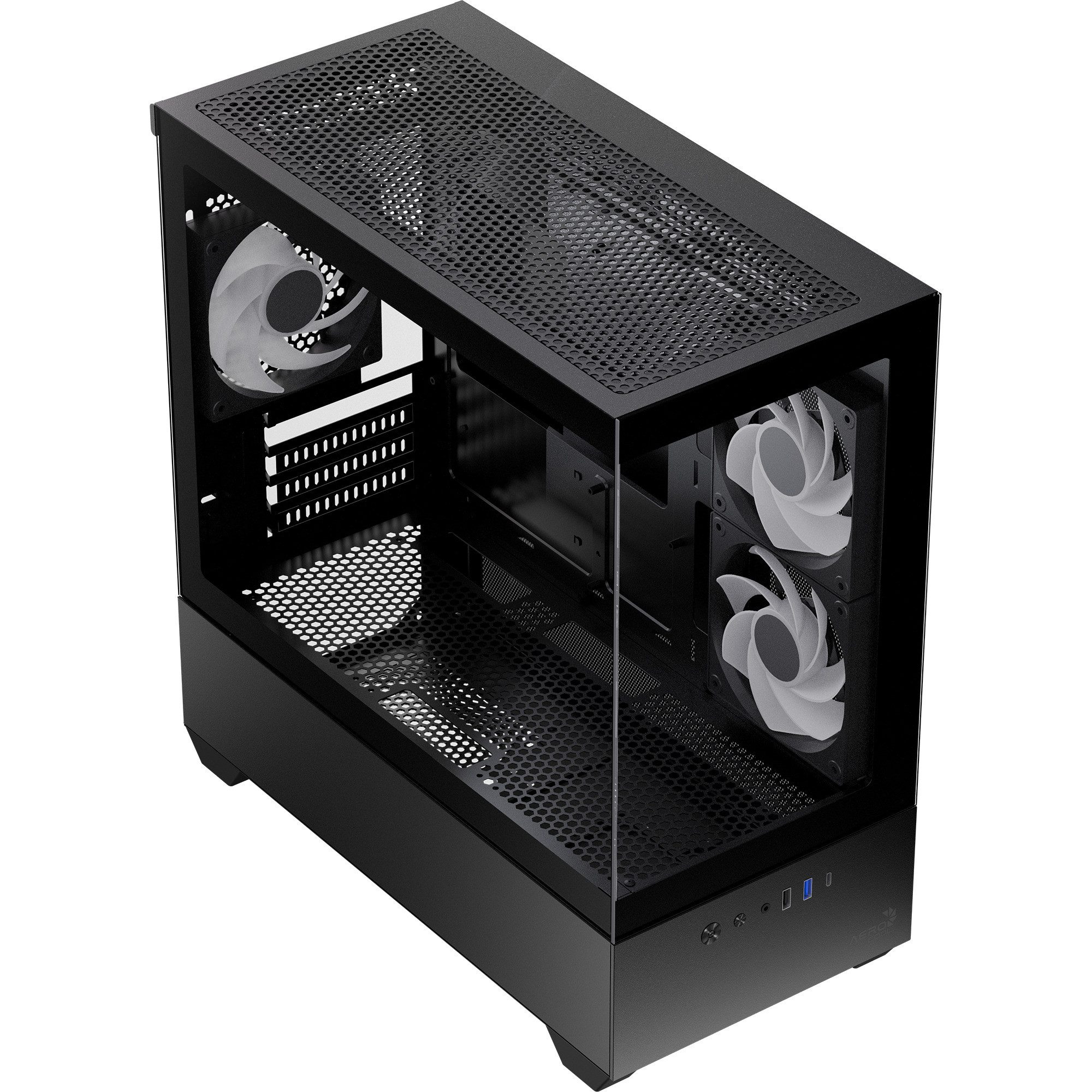 Aerocool PC-Gehäuse Aerocool P300D-G-BK-v1, Tower-Gehäuse, (Tempered