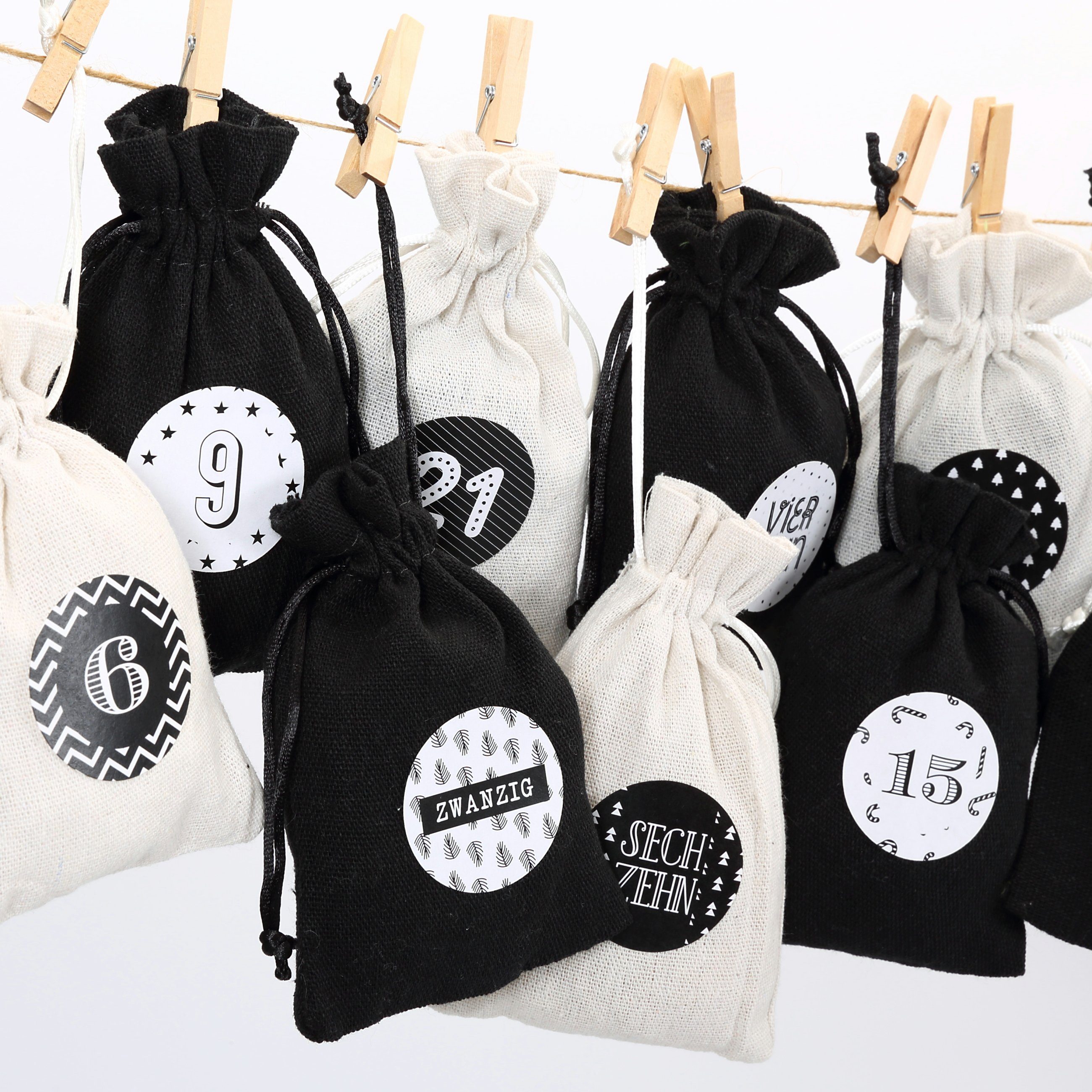 PAPIERDRACHEN Adventskalender Adventskalender Stoffsäckchen