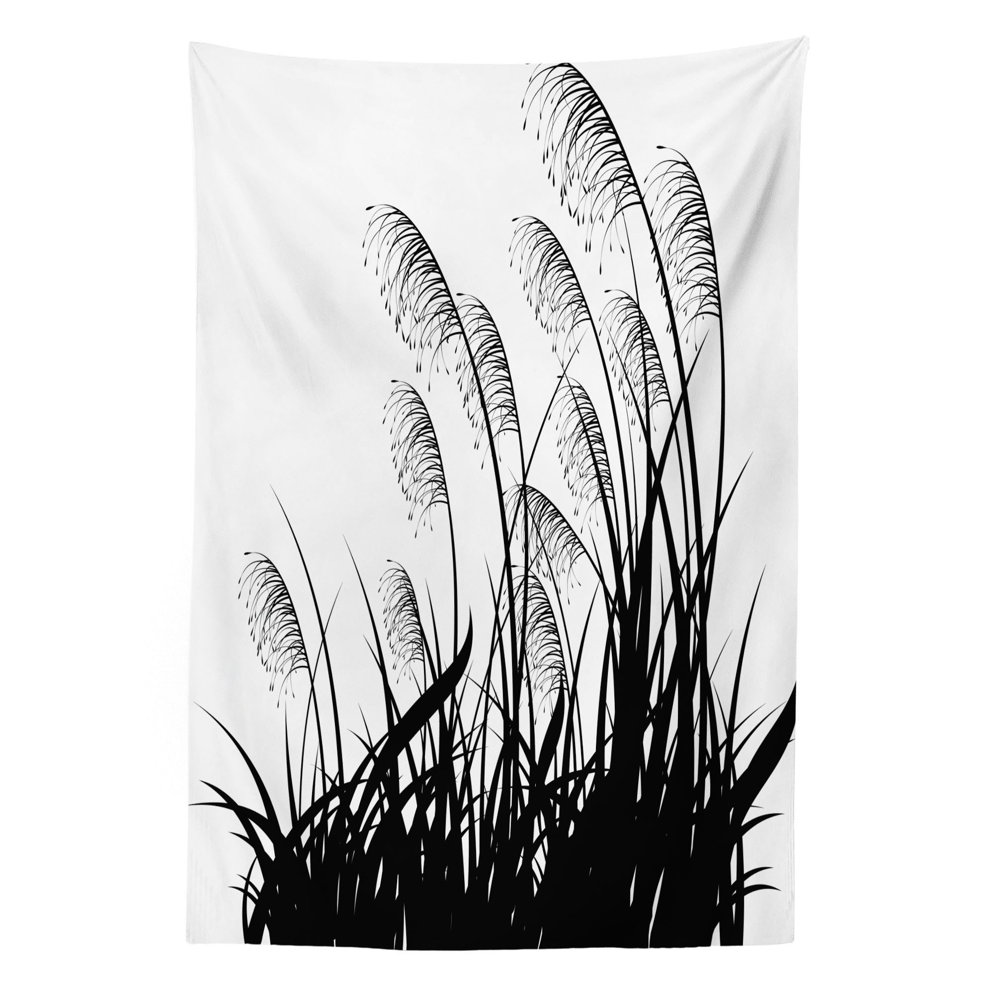 Abakuhaus Wandteppich aus Weiches Mikrofaser Stoff Für das Wohn und Schlafzimmer, rechteckig, Natur Büsche wildes Feld