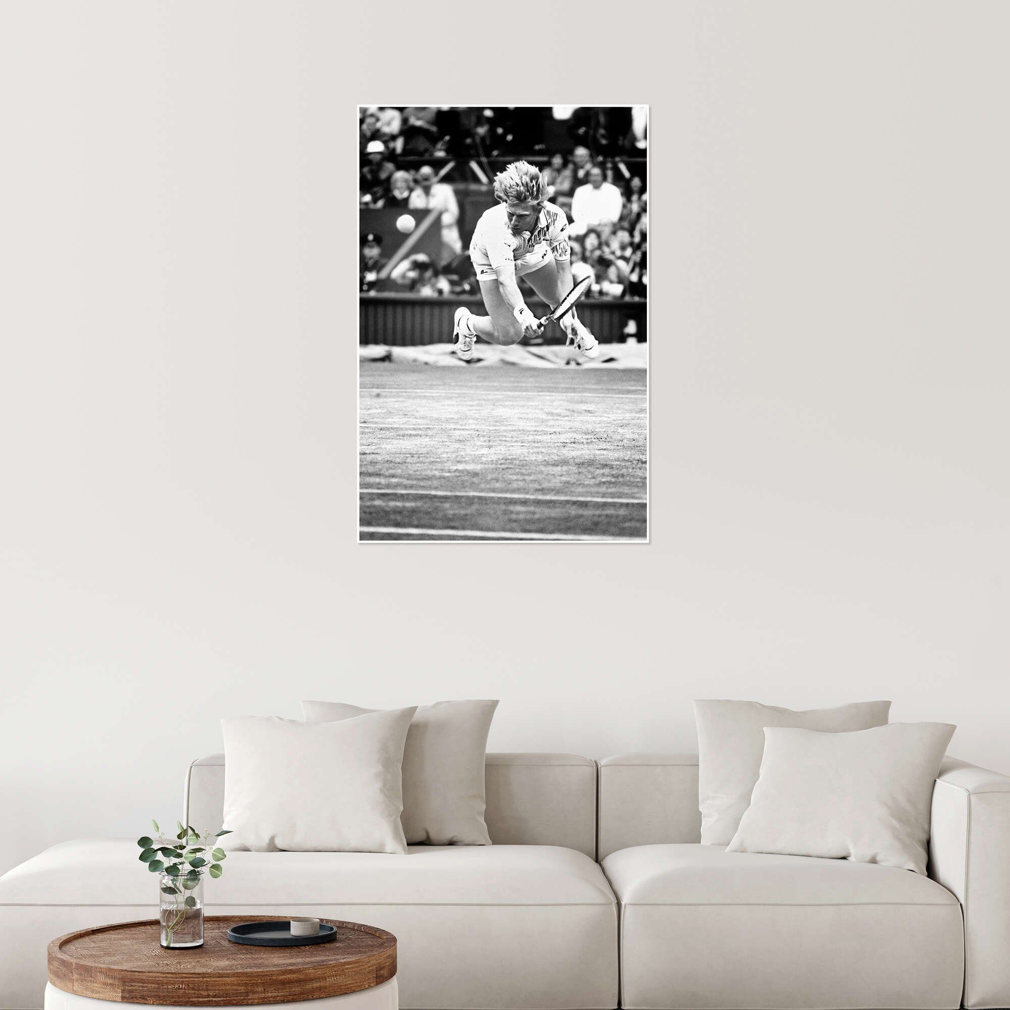 Posterlounge Wandbild Tennisspieler Boris Becker, Wimbledon-Spiel, 5. Juli 1988, Bridgeman Images, erhältlich als Poster, Leinwandbild, Wandsticker oder Acrylgl – Bild 4 von 5