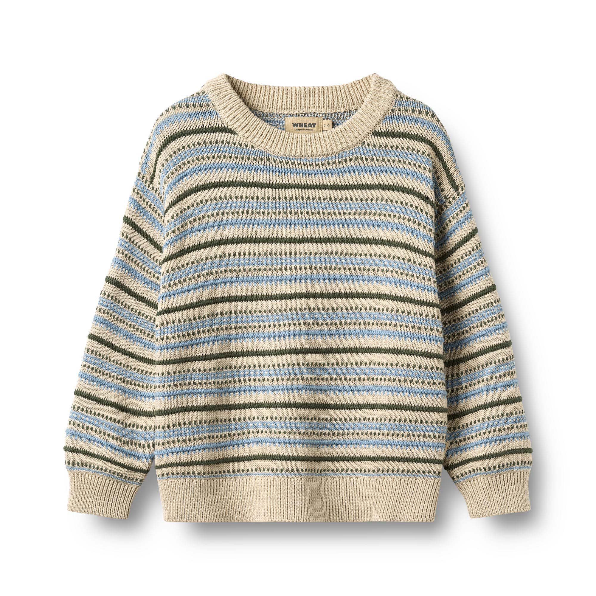 WHEAT Strickpullover Jacquard Pullover Harlow Baumwolle