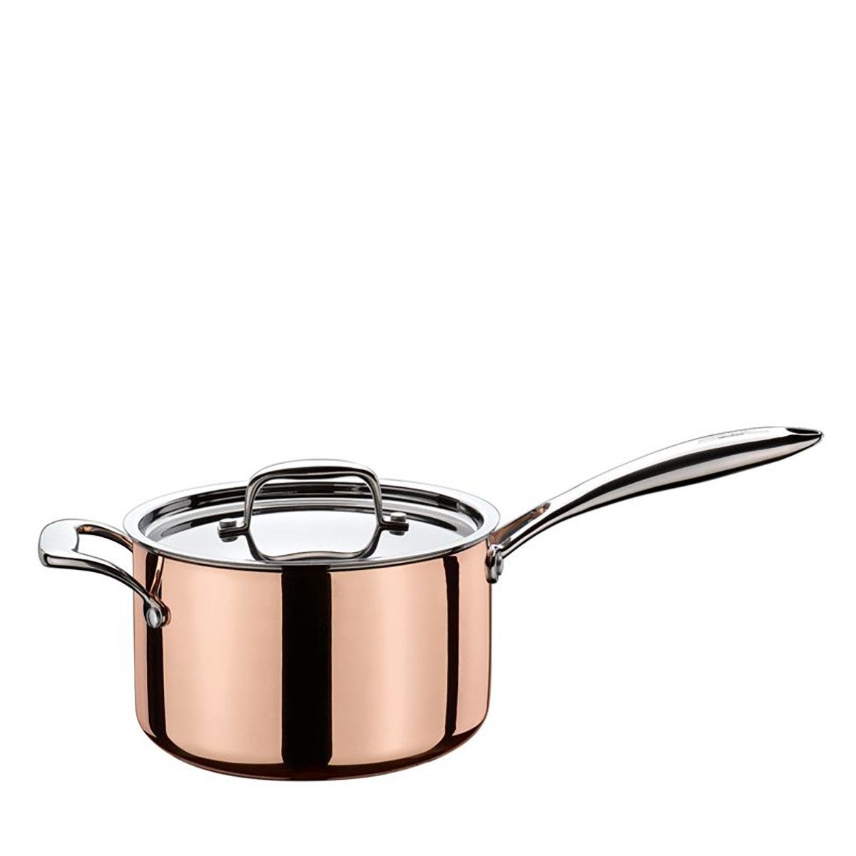 Spring Kasserolle Spring 0715530620 Culinox Stielkasserolle hoch mit Deckel, Edelstah