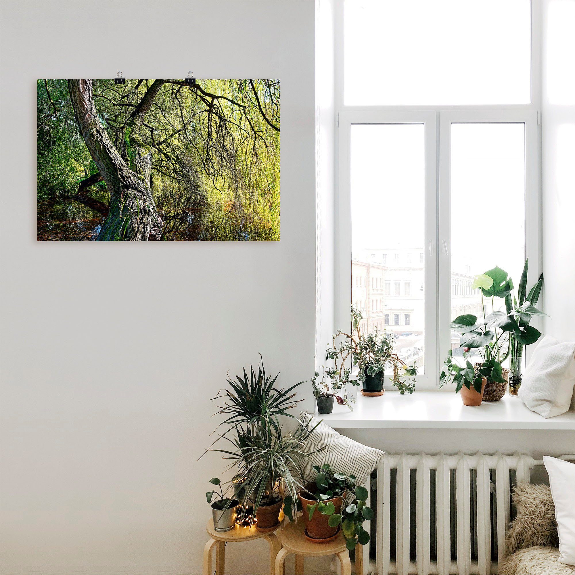 Artland Leinwandbild, Größen als in Wandaufkleber Baumbilder Weidenbaum, St), oder Wandbild versch. (1 Alubild, Poster