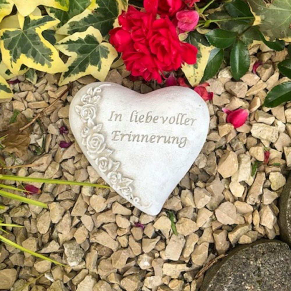 Radami Gartenfigur Grabherz "In liebevoller Erinnerung ca. 450g günstig online kaufen