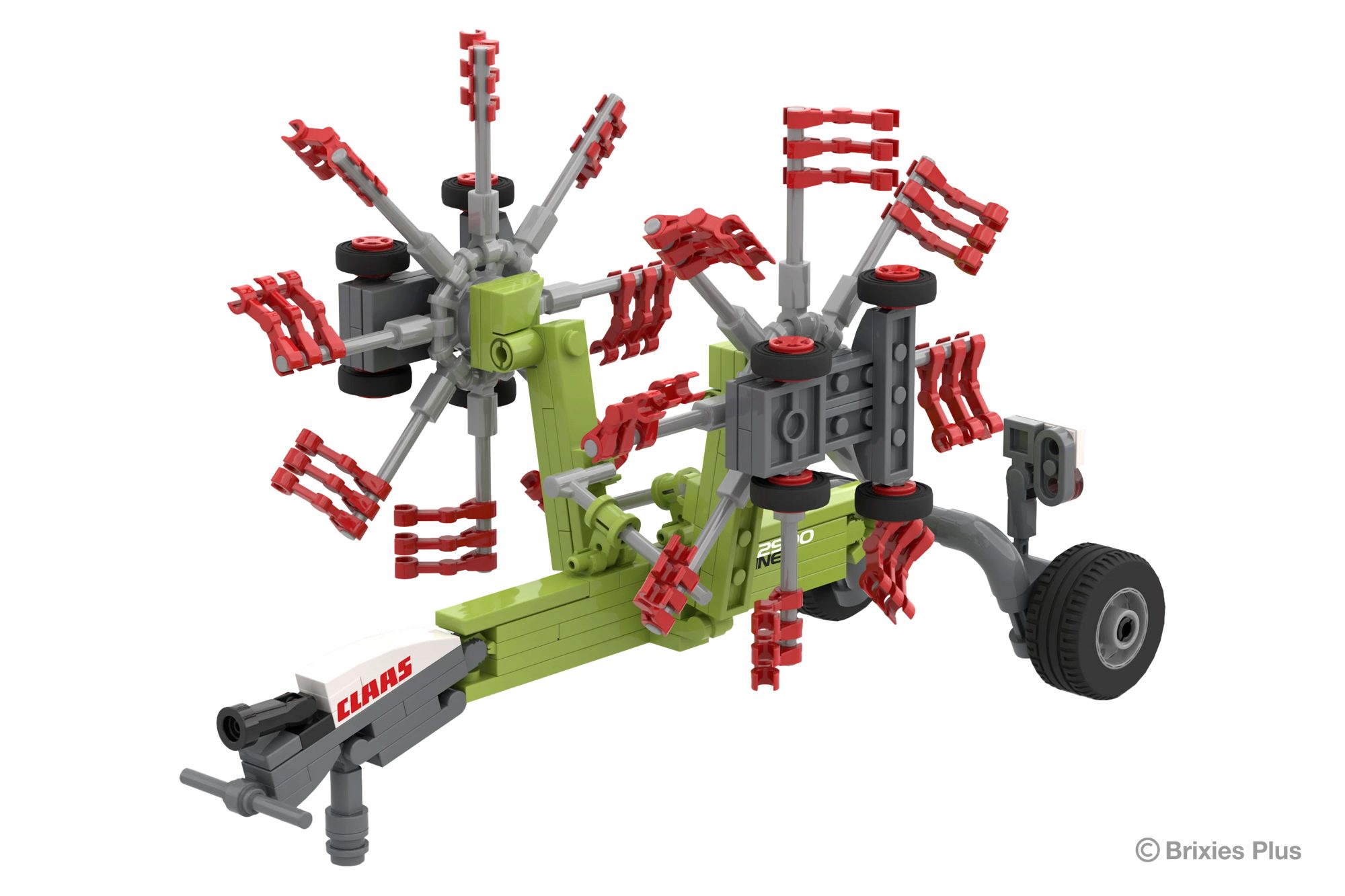 Brixies BRIXIES Plus CLAAS Liner 2900 Schwader Konstruktionsspielsteine, kompatible Klemmbausteine