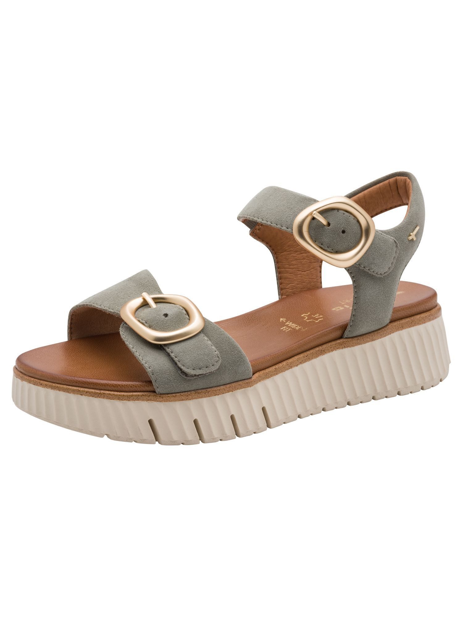 WIDE FIT MultiAdjustable, comfortFit aus Leder Sandale