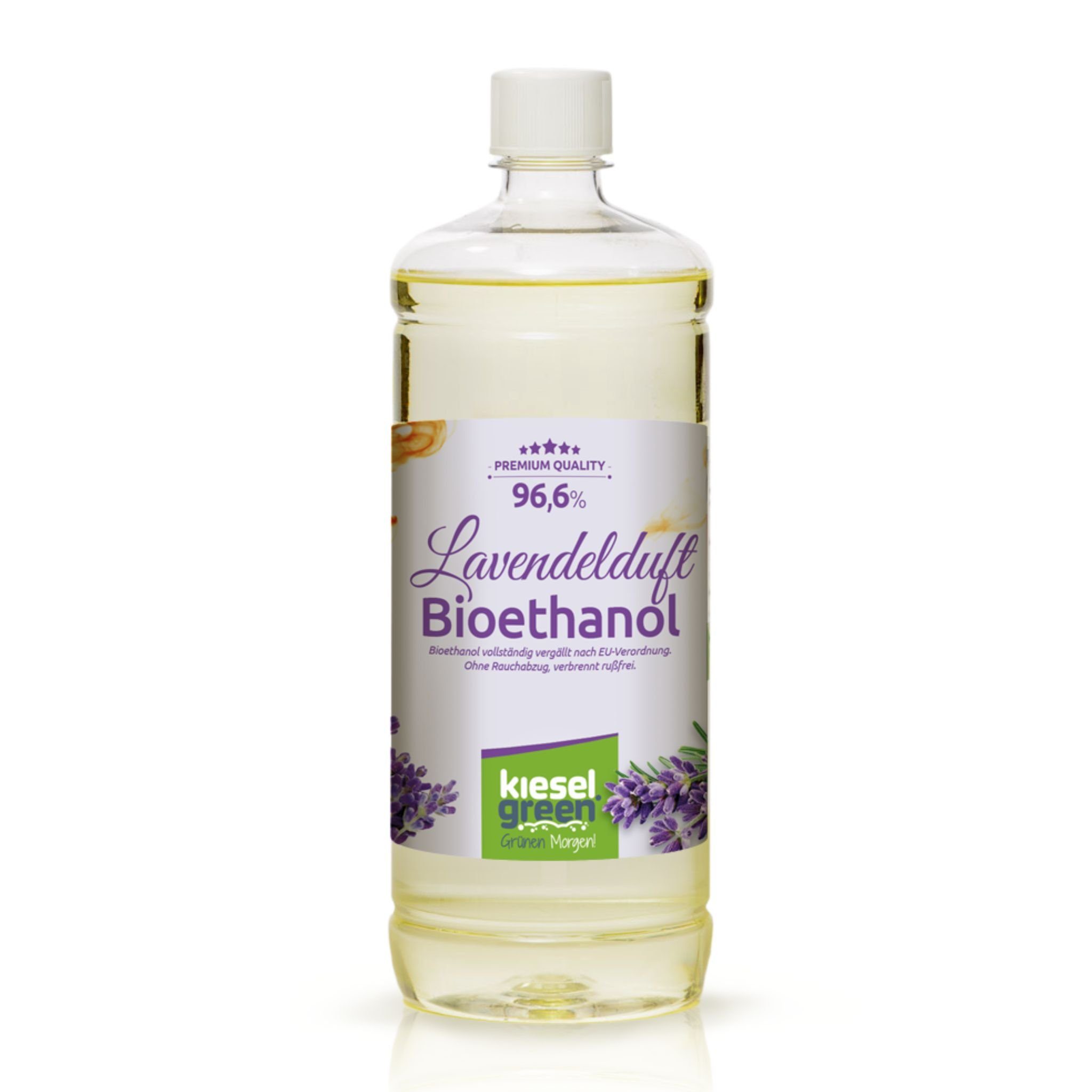 KieselGreen Lavendel KieselGreen Flasche Ethanol-Kamin mit Bioethanol Liter für Bioethanol Duft 1