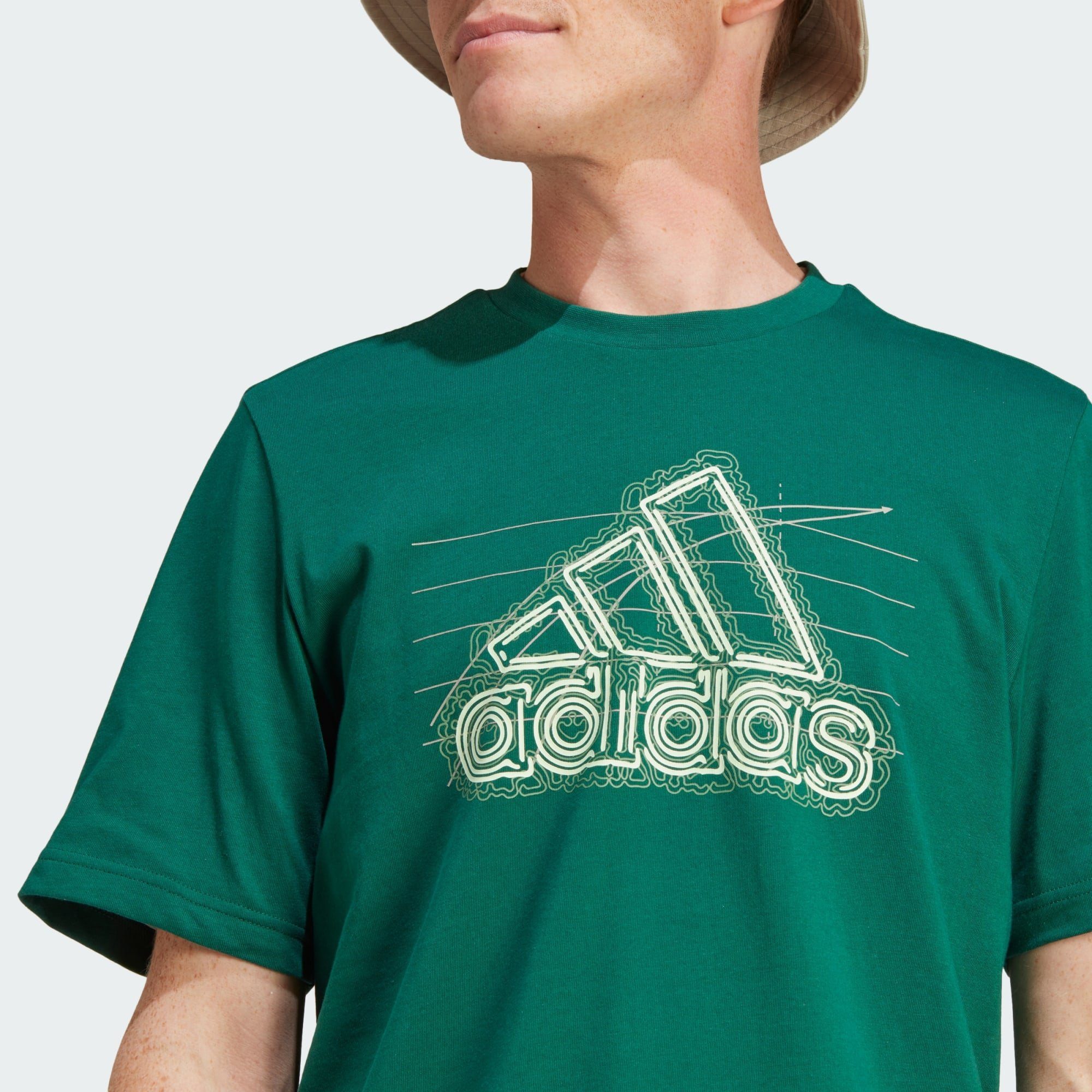 adidas Sportswear T-Shirt GROWTH Green BADGE Collegiate T-SHIRT GRAPHIC