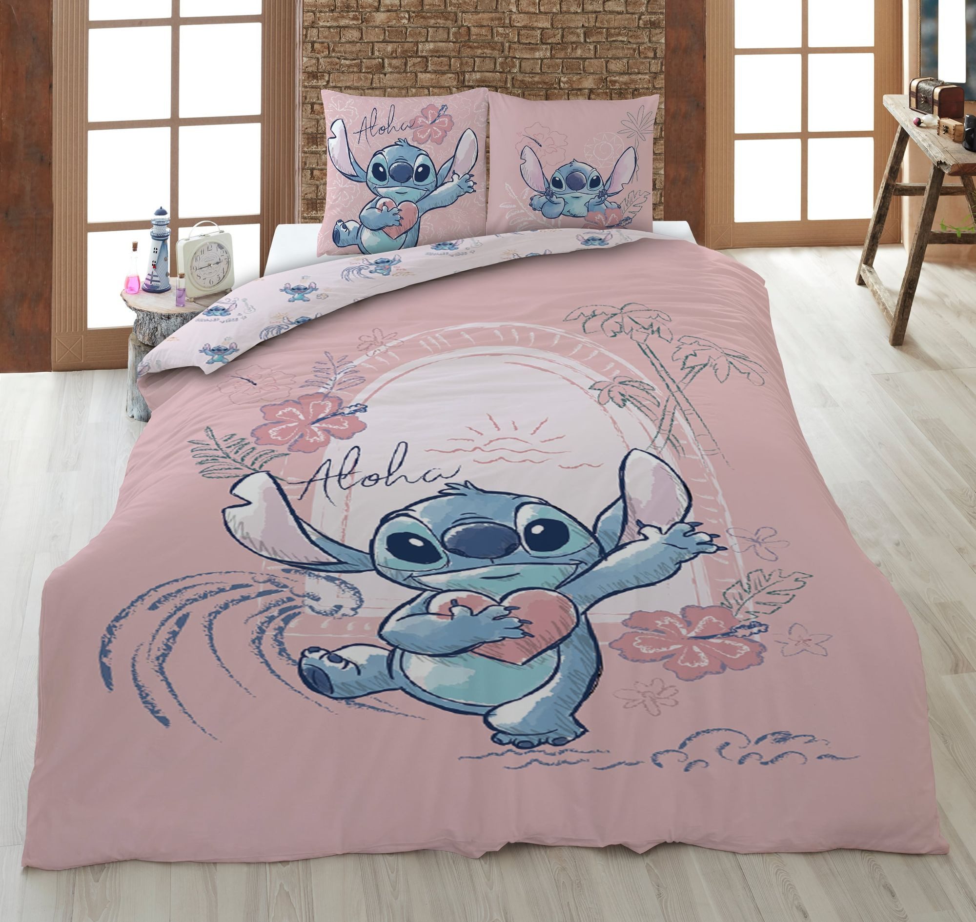AY!Max Kinderbettwäsche Disney Lilo und Stitch Wende Bettwäsche 2tlg 135 x 200 cm, 2 teilig, Langlebig