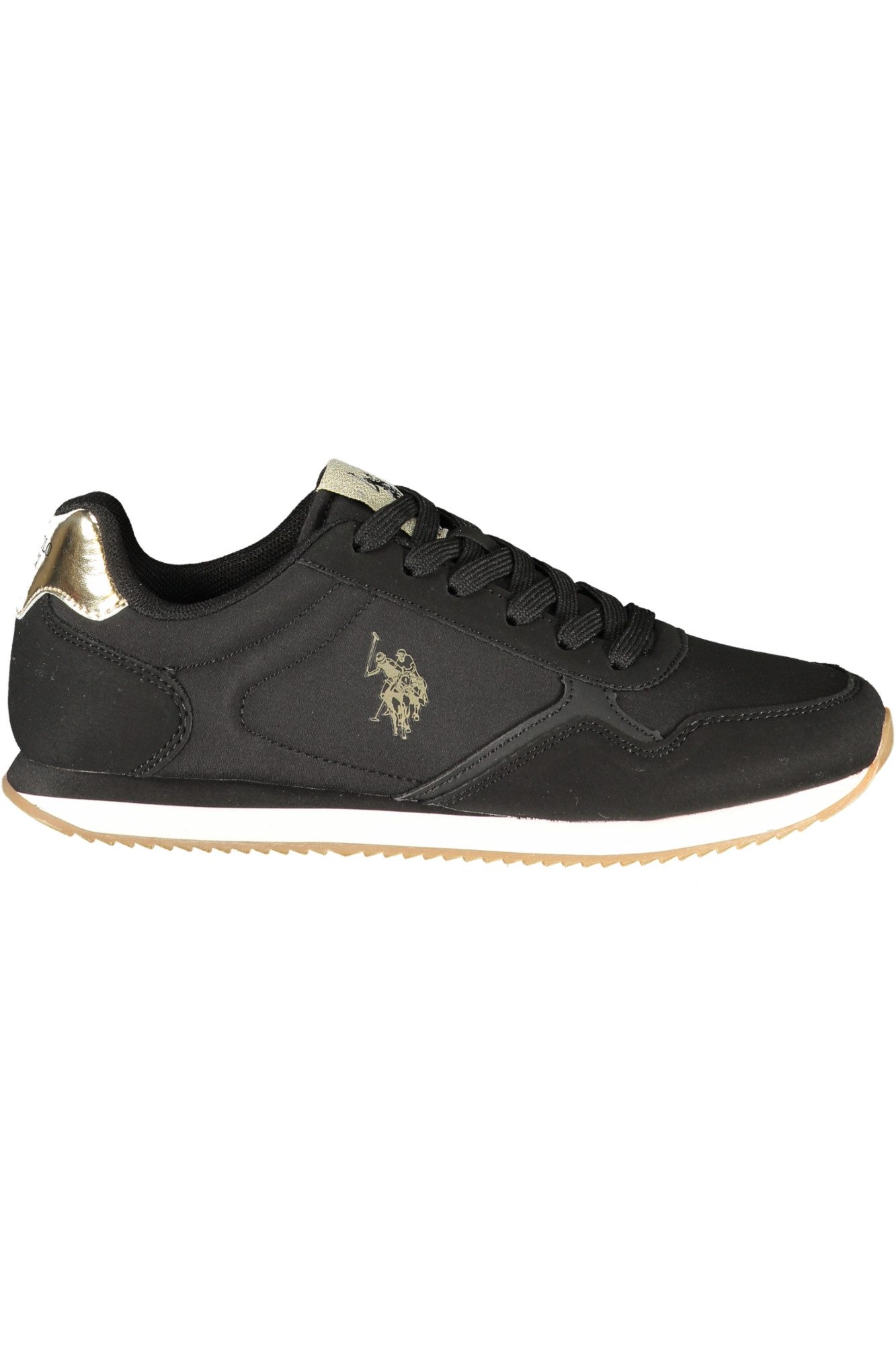 U.S. GRAND POLO Sneaker Elegante Damen-Sneaker in Schwarz-Gold mit
