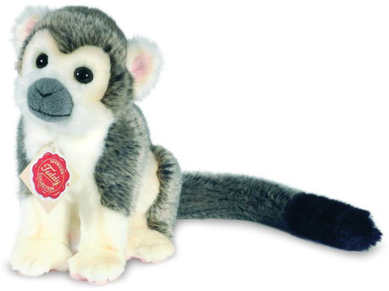 Teddy Hermann® Kuscheltier Äffchen grau, 17 cm, zum Teil aus recyceltem Material