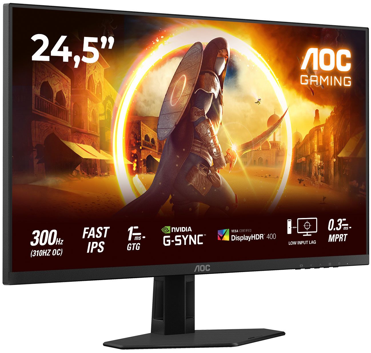 AOC 25G4SRE LED-Monitor (62 cm/25 ", 1920 x 1080 px, Full HD, 1 ms Reaktionszeit, 310 Hz, Fast-IPS)