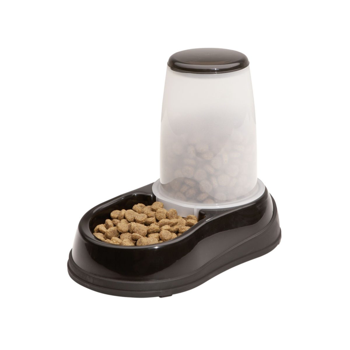 MAELSON Hunde-Futterspender Feedo 060, Futterspender für Hunde und Katzen, Schwarz/Weiß, für 0,6kg