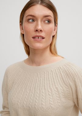 comma casual identity Langarmshirt Pullover mit Strickmuster