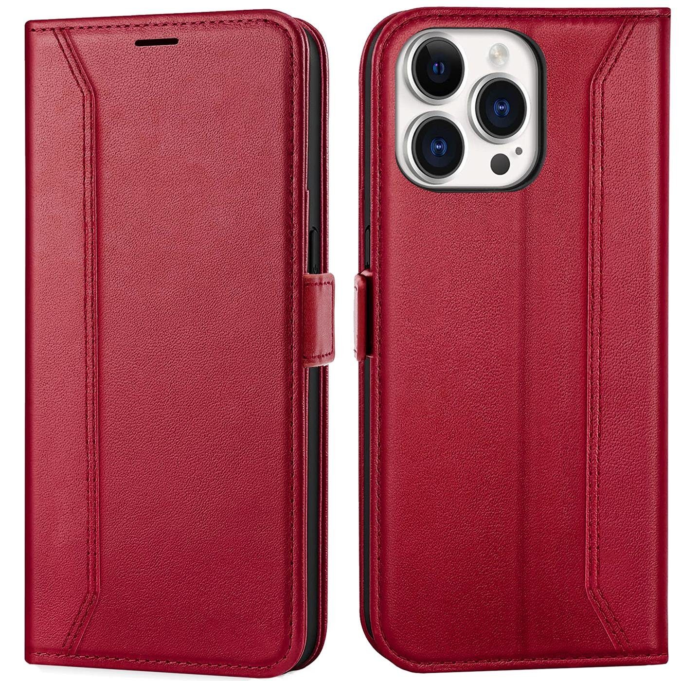 CoolGadget Handyhülle Book Case Elegance Tasche für Apple iPhone 15 Pro 6,1 Zoll, Hülle Magnet Klapphülle Flip Case für iPhone 15 Pro Schutzhülle